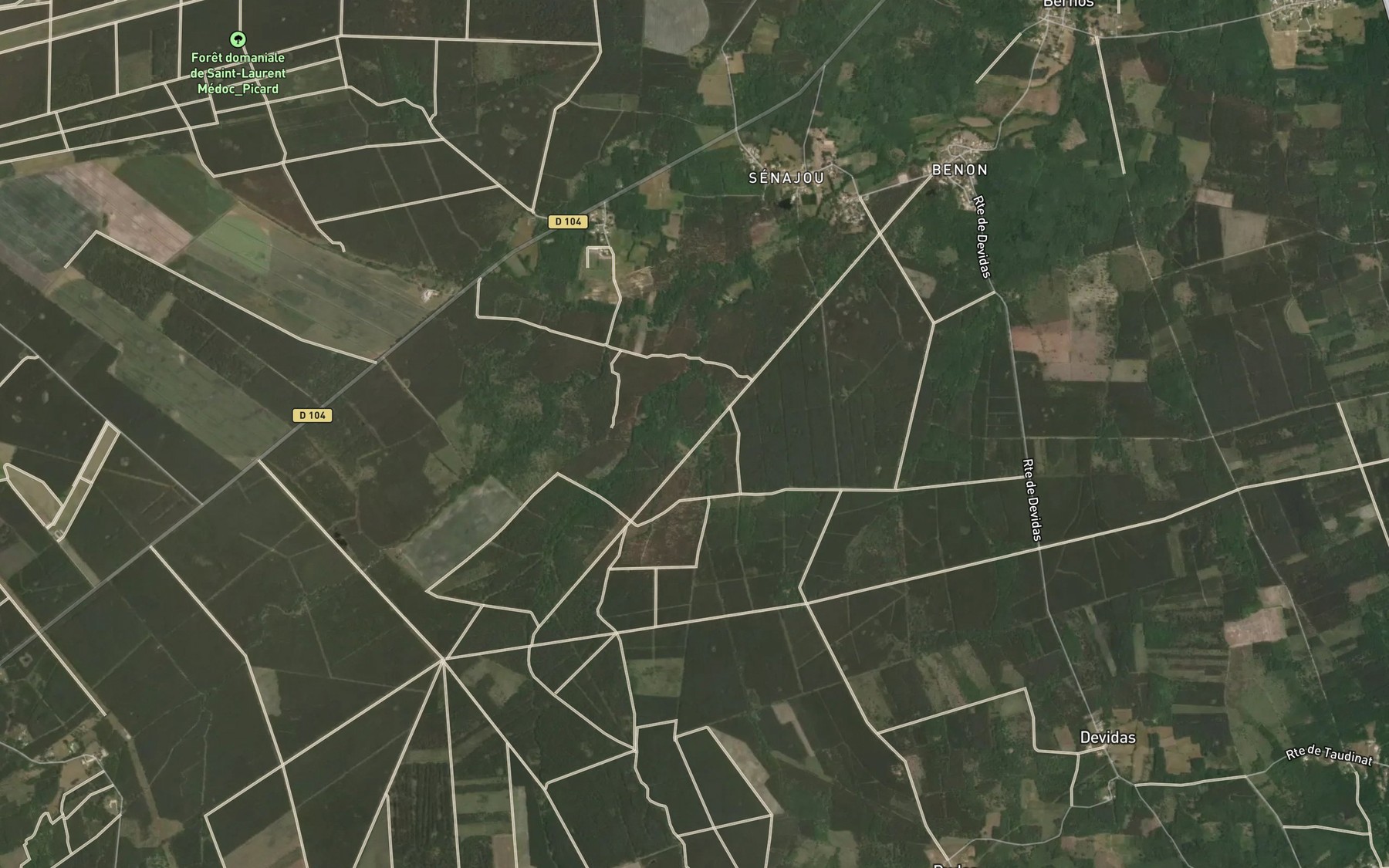 Satellite map of the Ruisseau du Gut