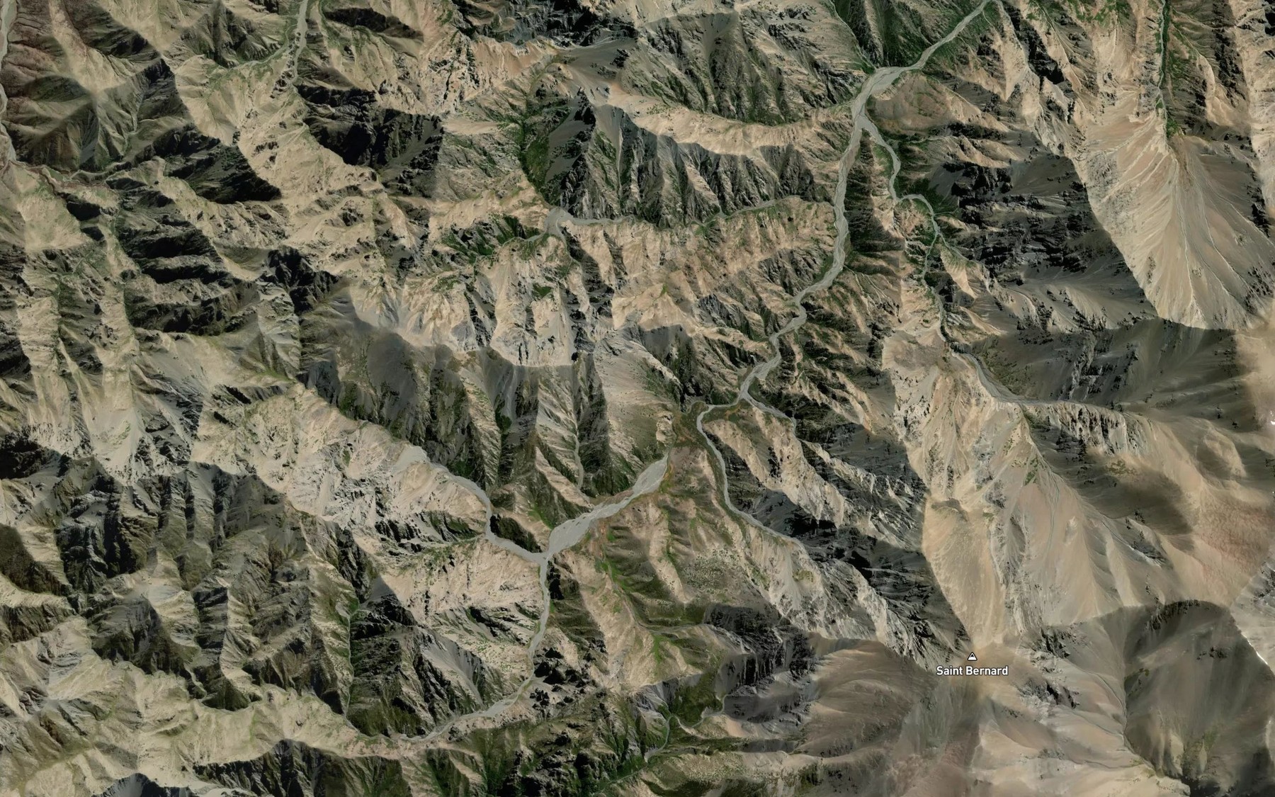 Satellite map of the Tone River