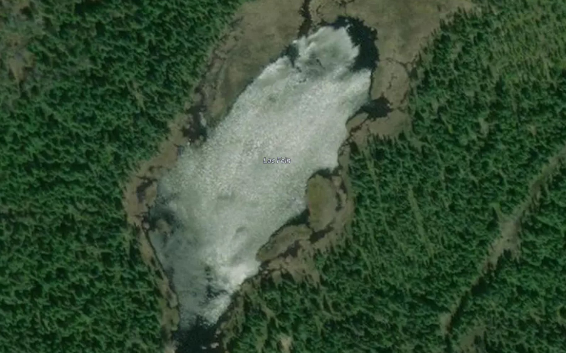 Satellite map of the Lac Foin
