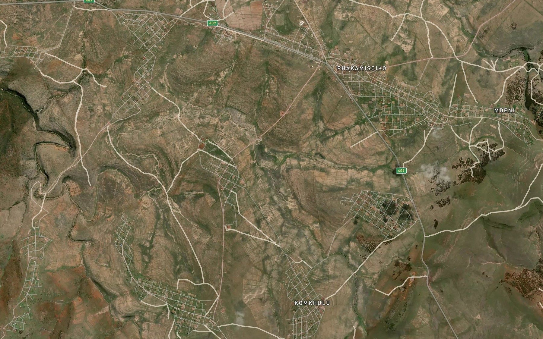 Satellite map of the Mjula