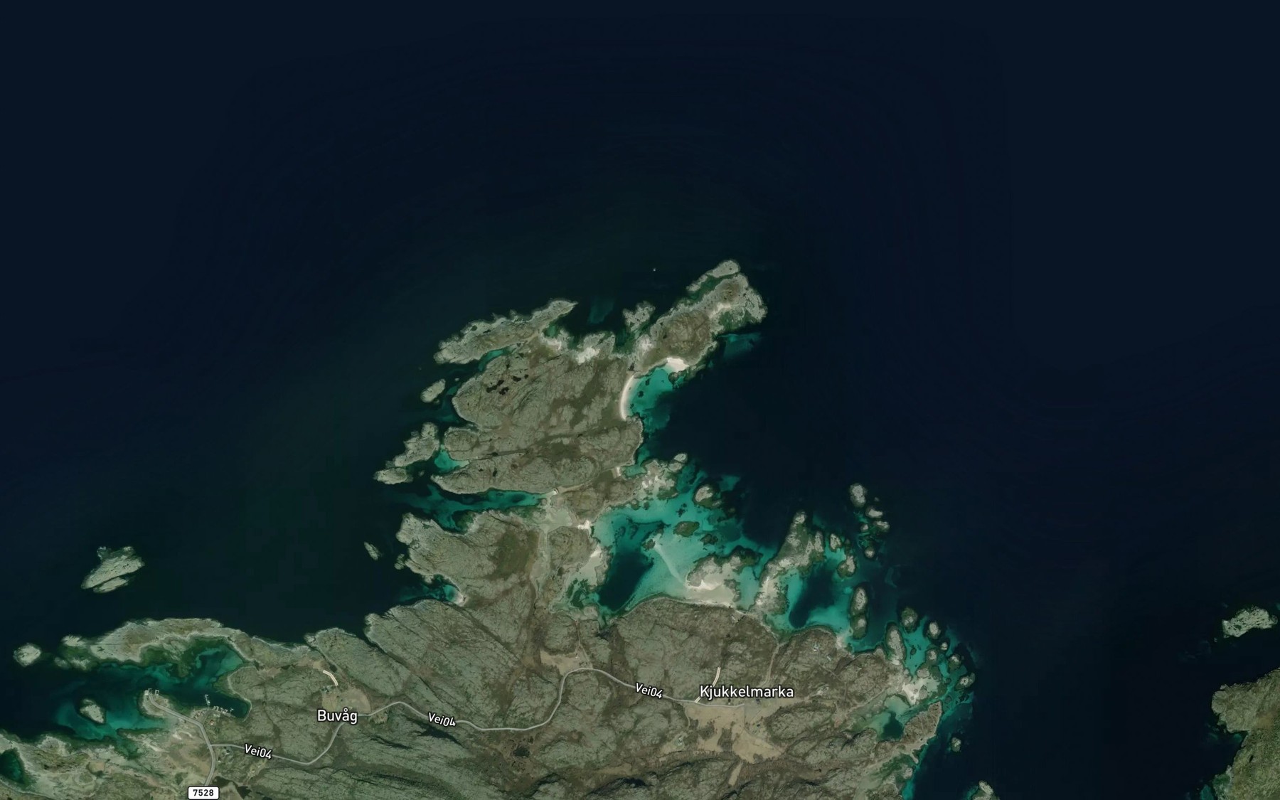 Satellite map of the Storsanden