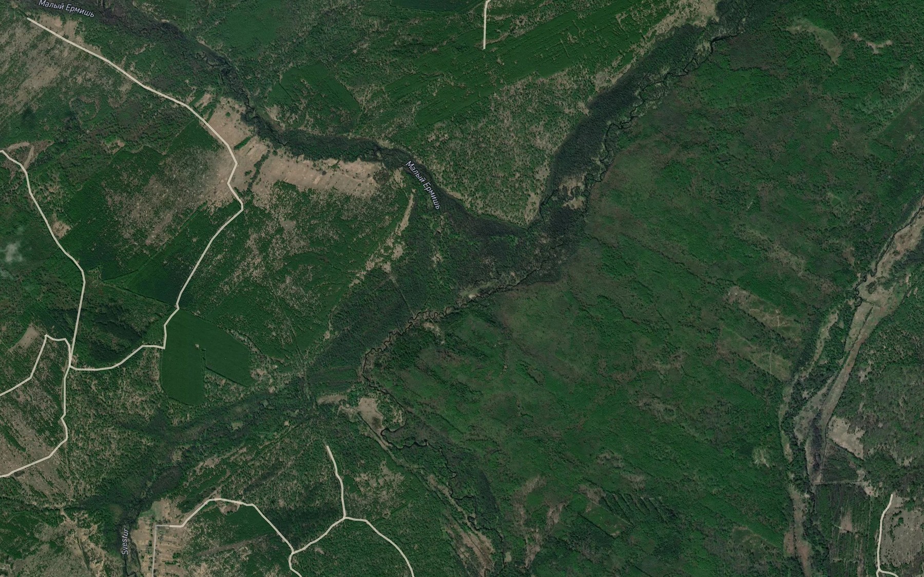 Satellite map of the Malyy Yermish'