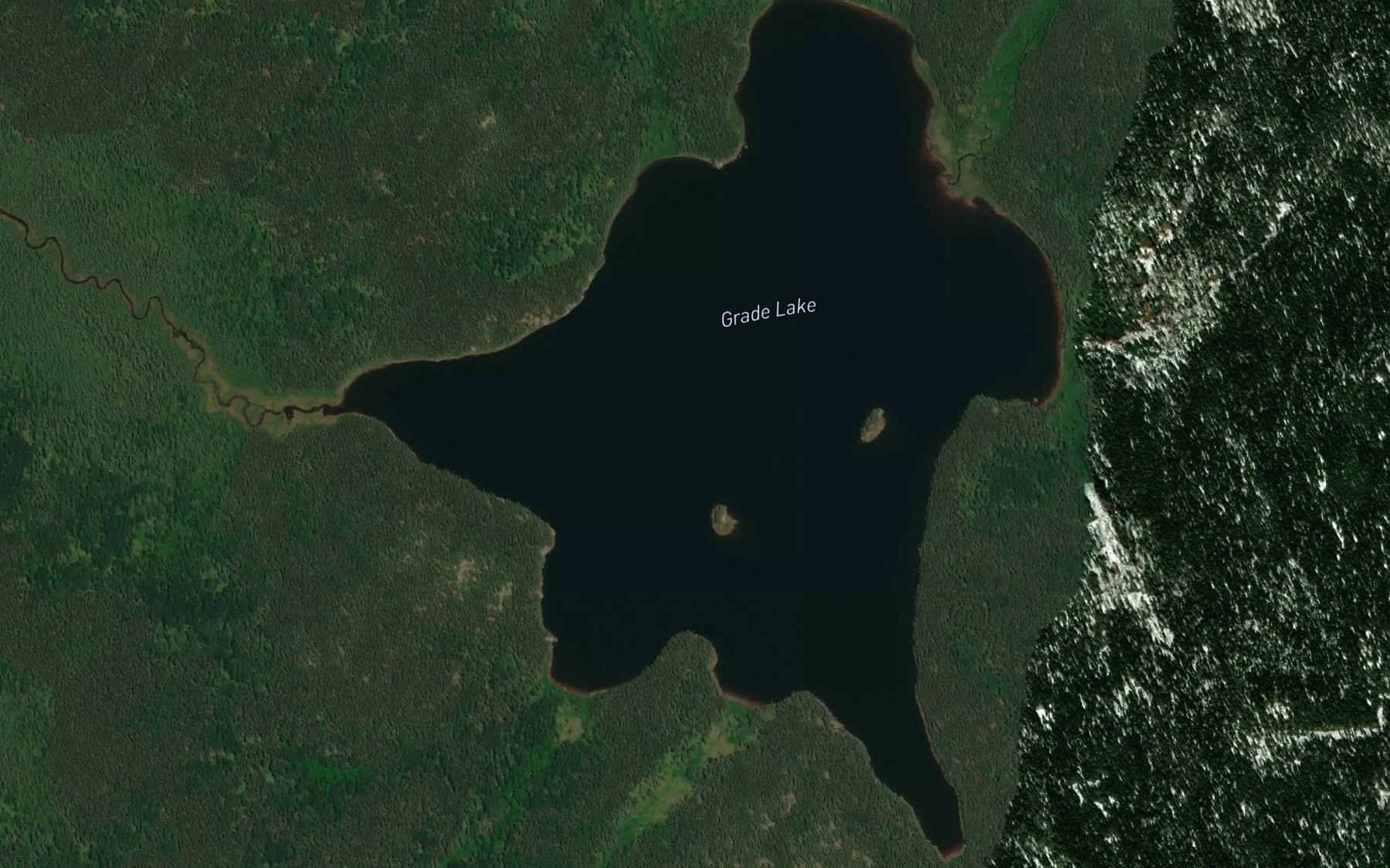 Satellite map of the Grade Lake