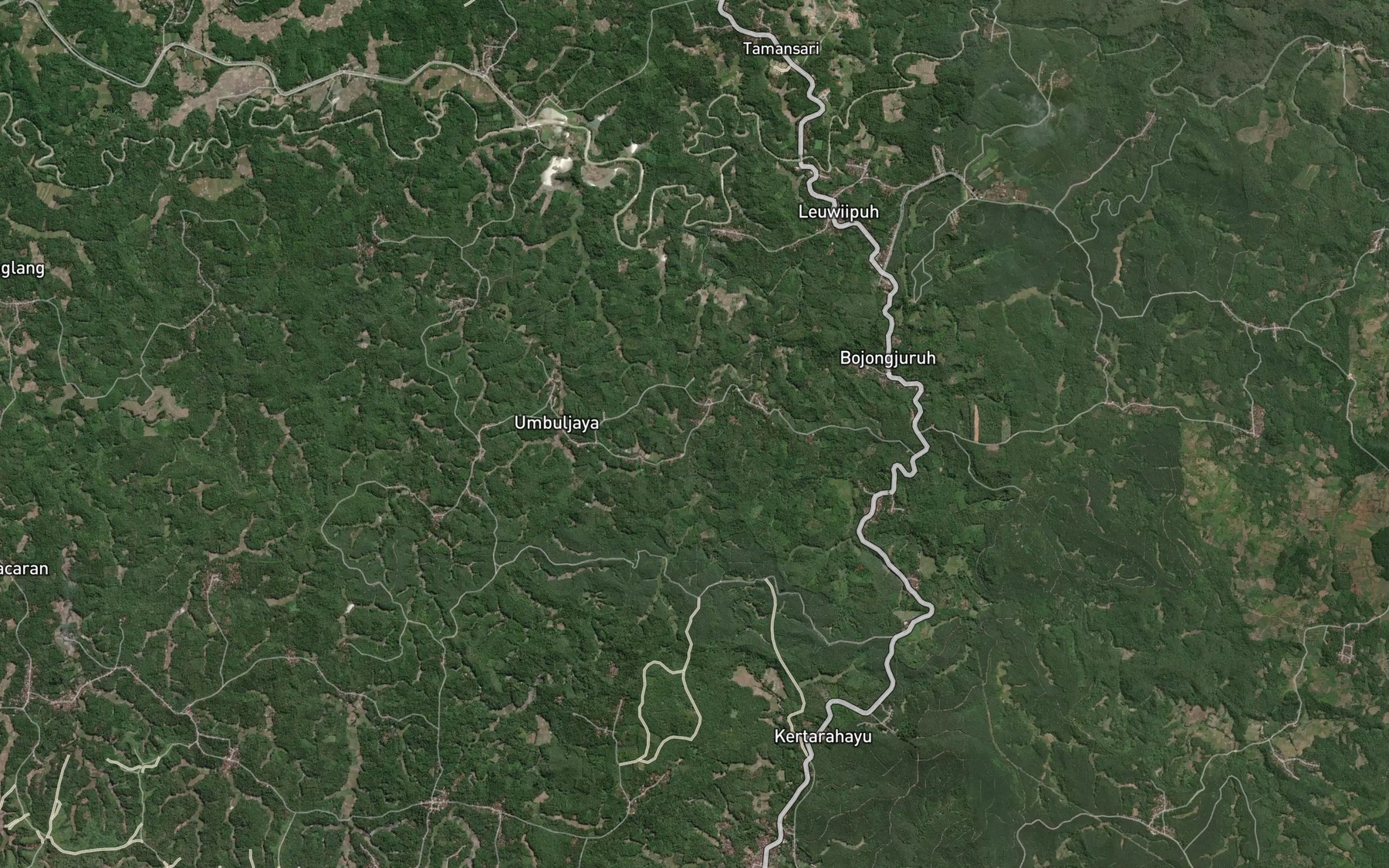 Satellite map of the Ci Lagayeun
