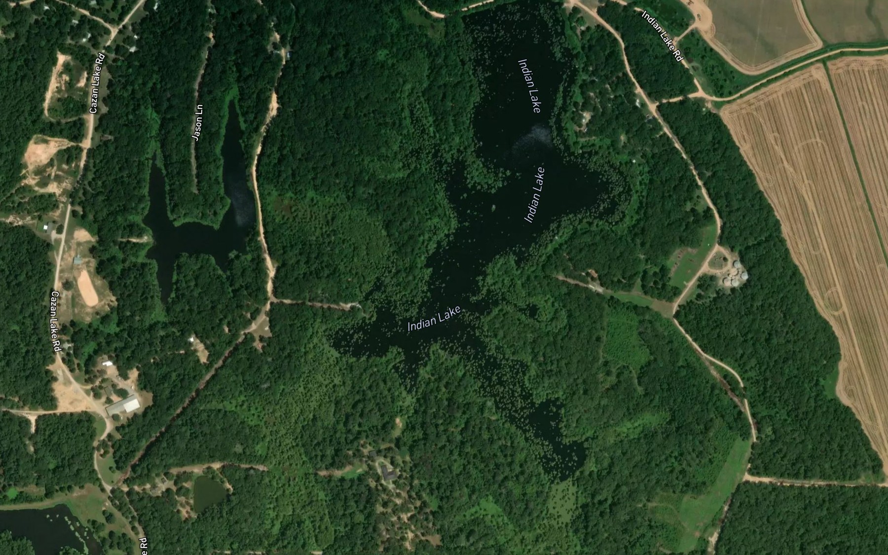 Satellite map of the Indian Lake