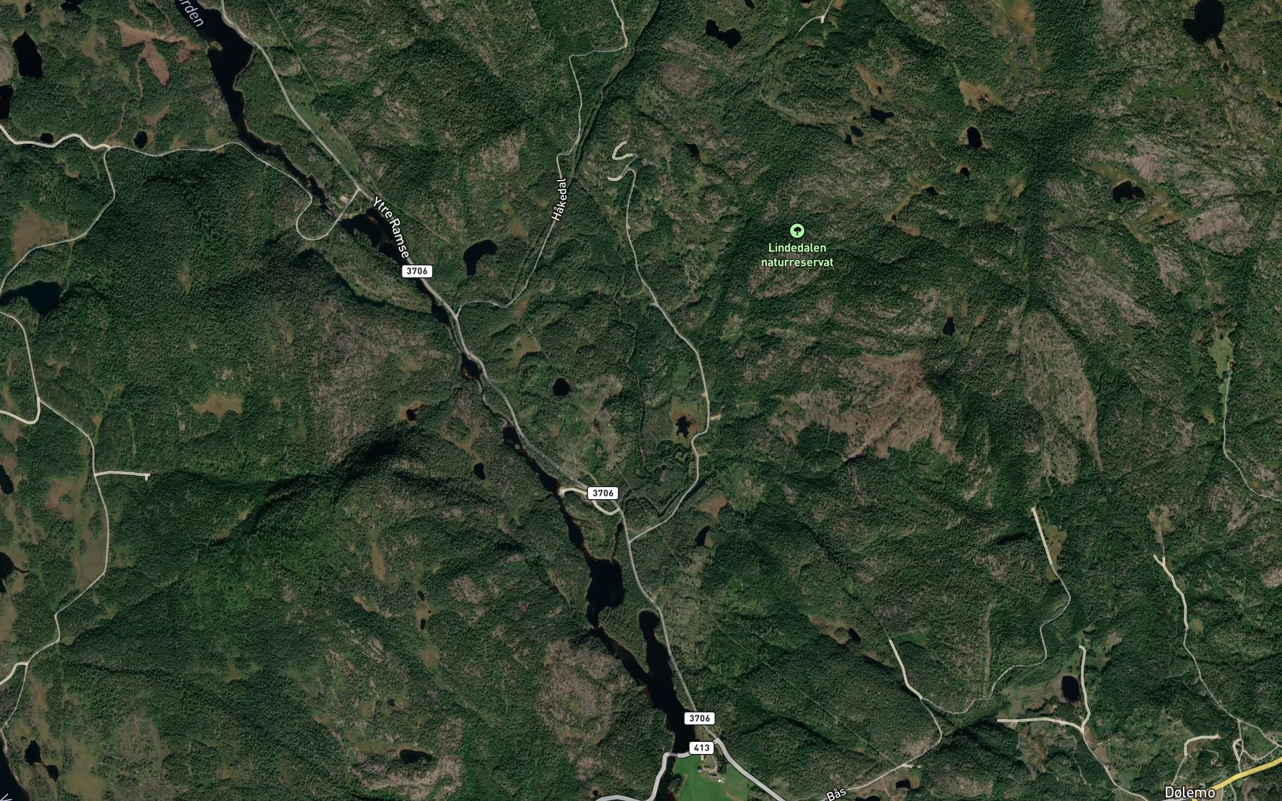 Satellite map of the Hakodalsana