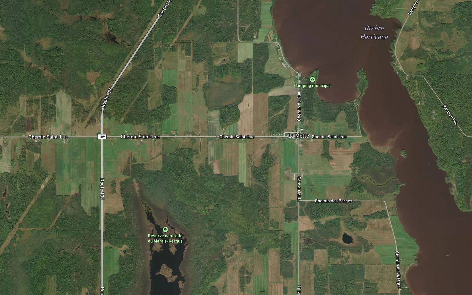 Satellite map of the Ruisseau Guay