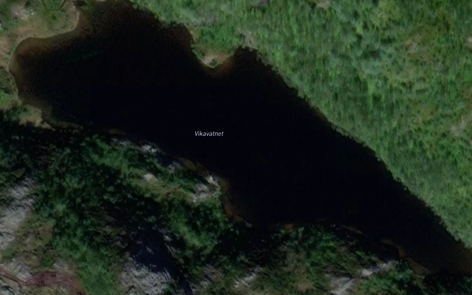 Satellite map of the Vikavatnet