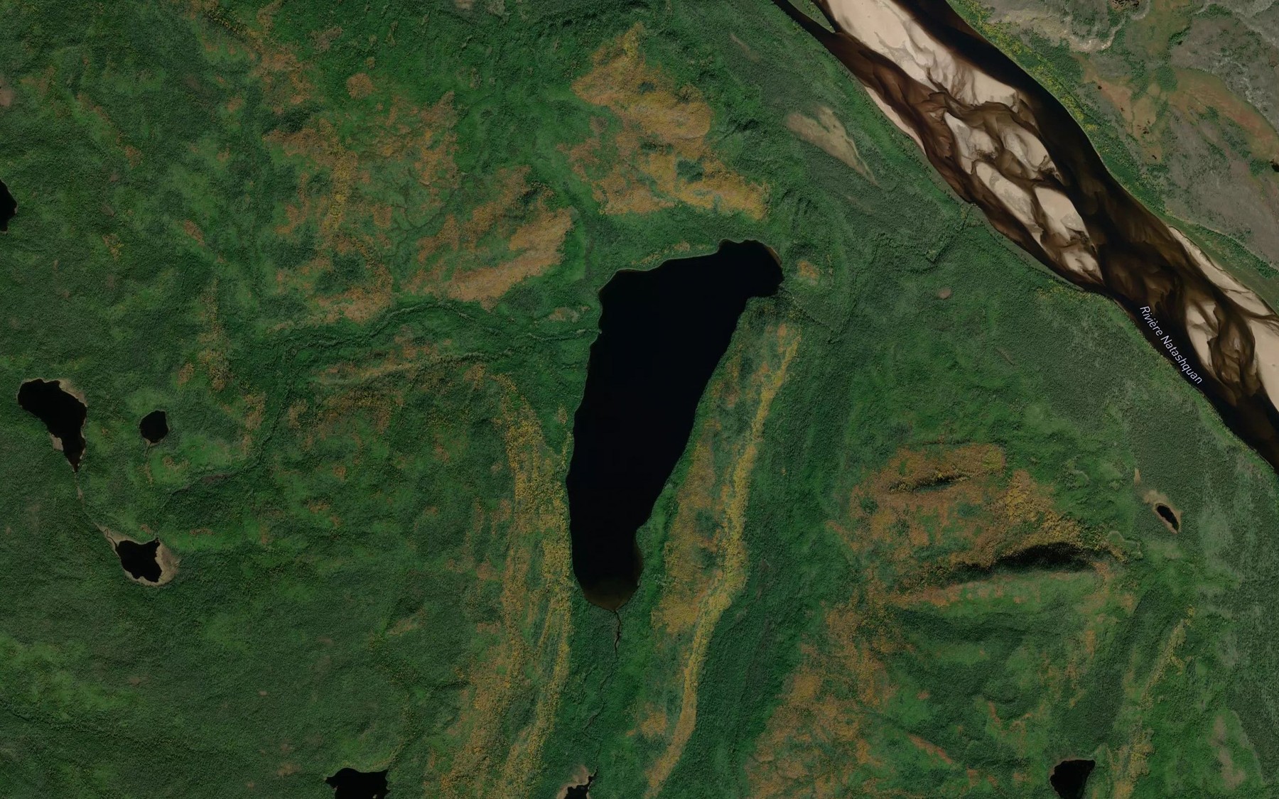 Satellite map of the Lac Natistaka