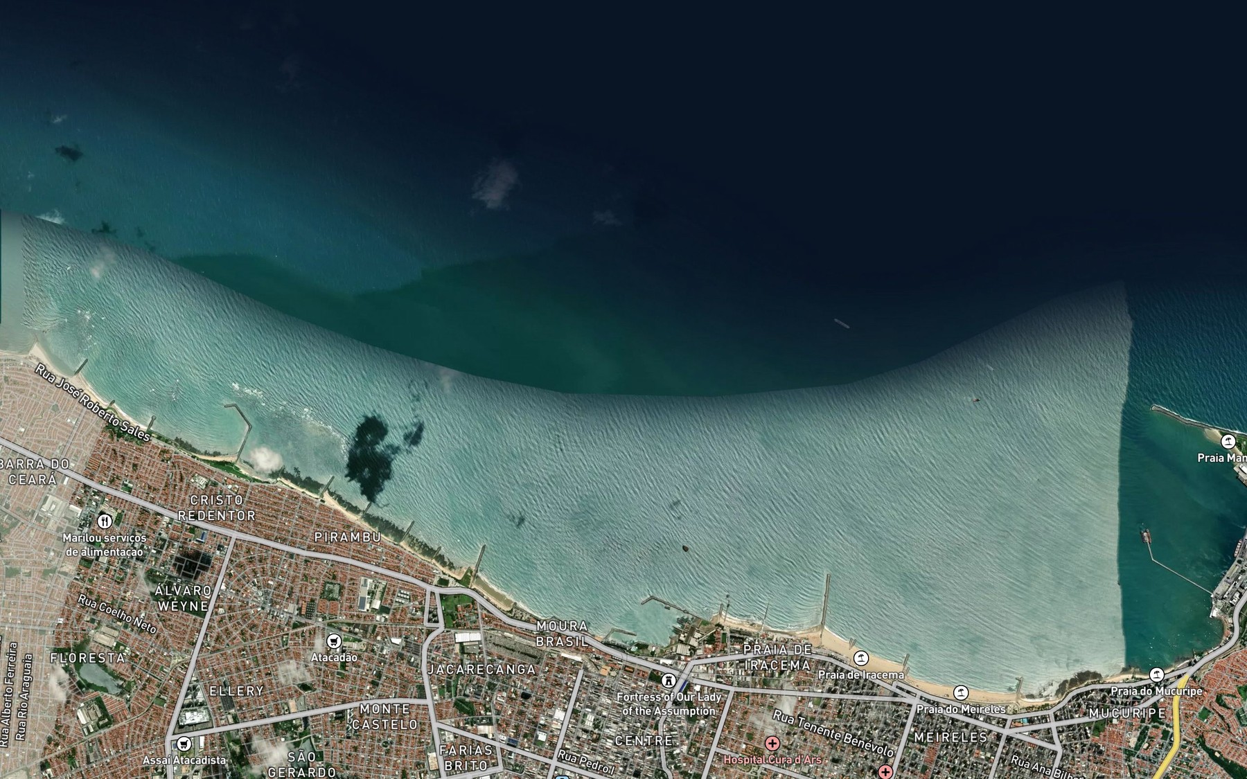 Satellite map of the Recife da Velha