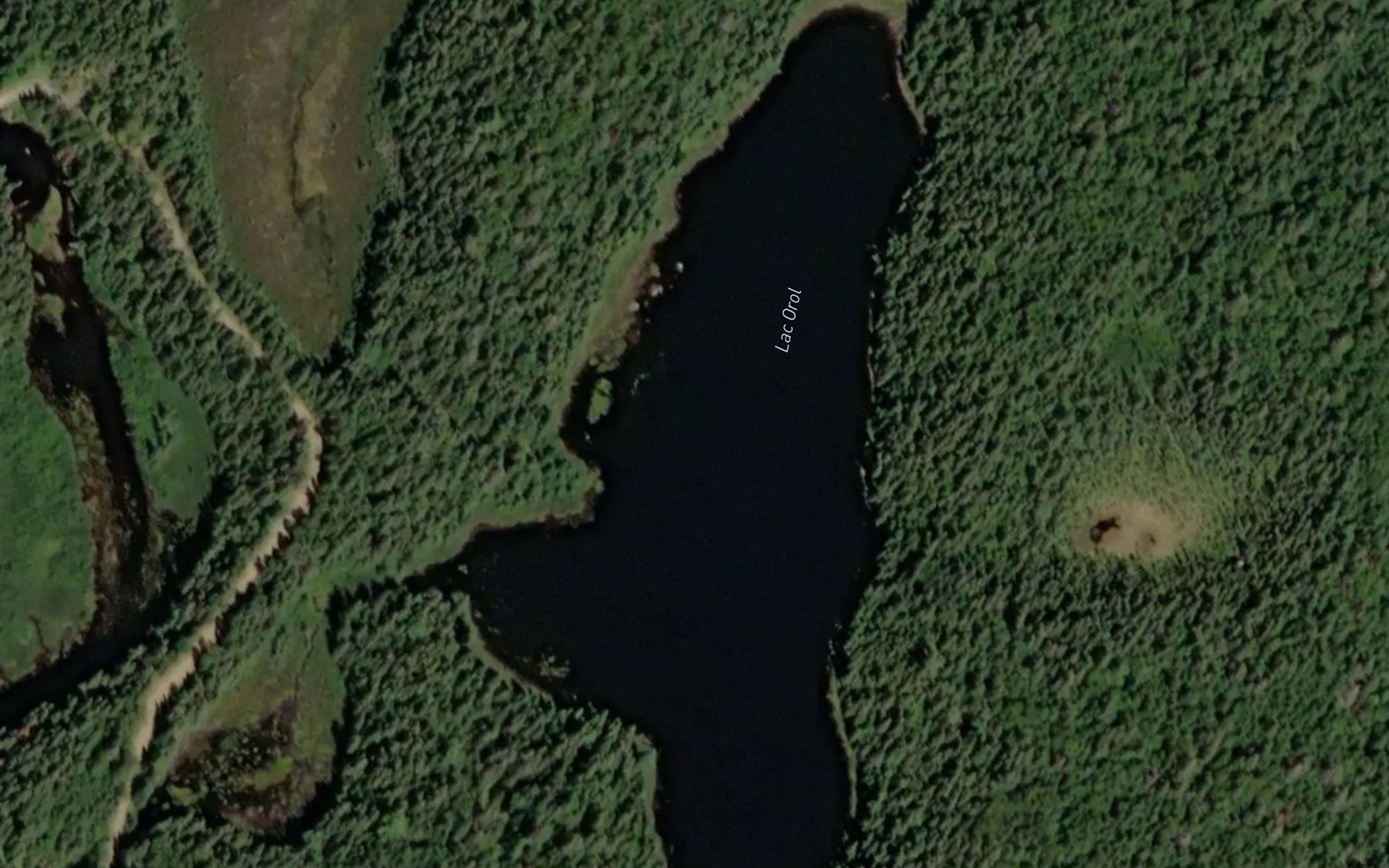 Satellite map of the Lac Orol