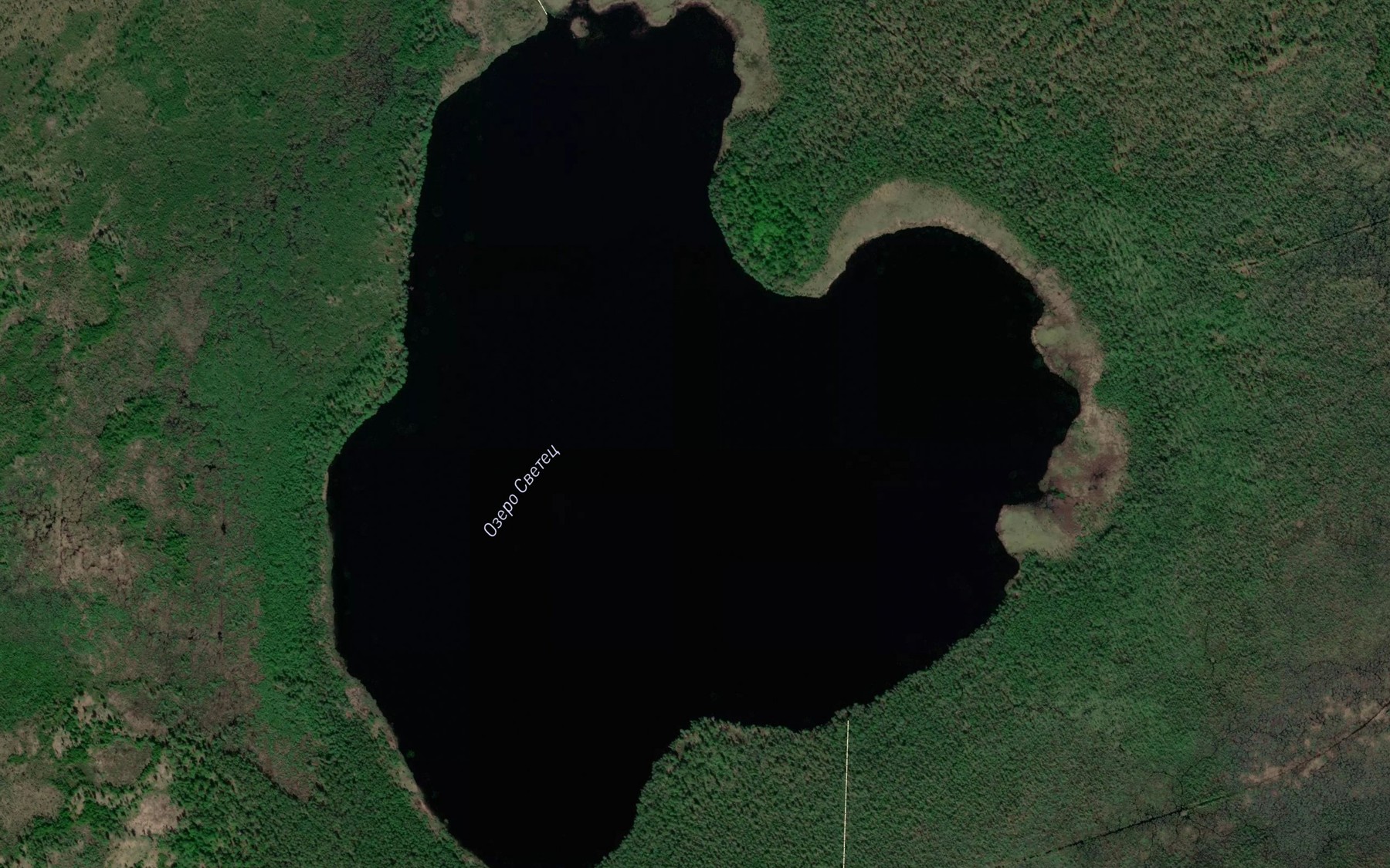 Satellite map of the Ozero Svetets