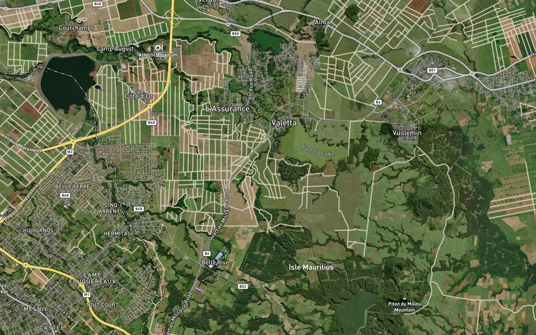 Satellite map of the Rivulet Magando