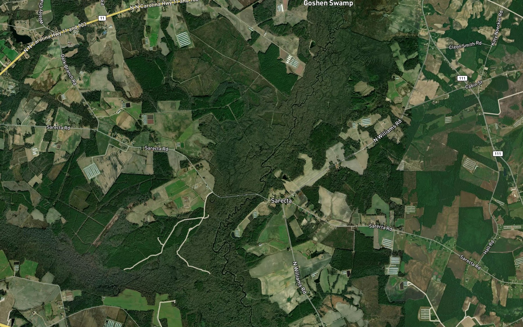 Satellite map of the Grey Run