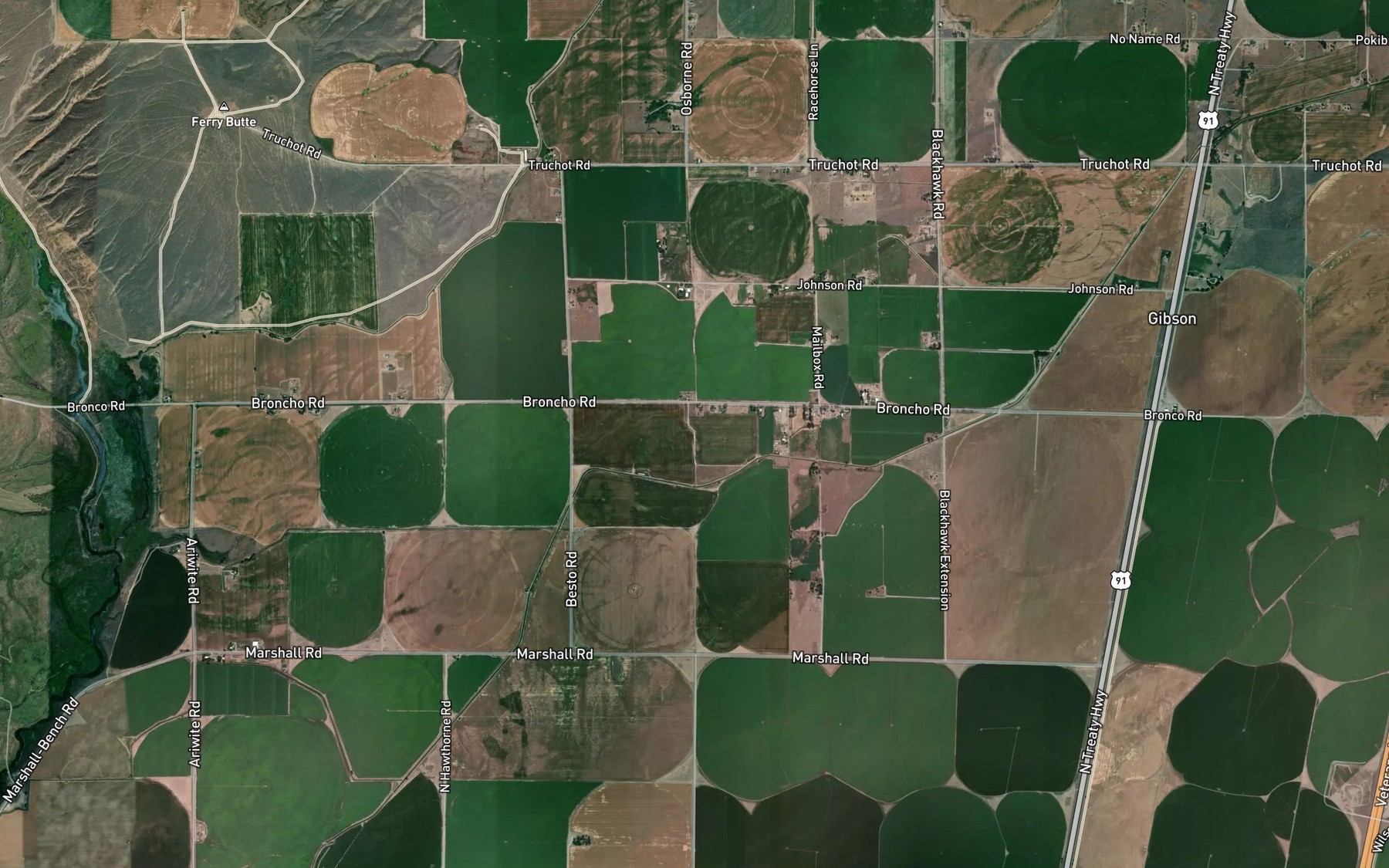 Satellite map of the Echo Lateral