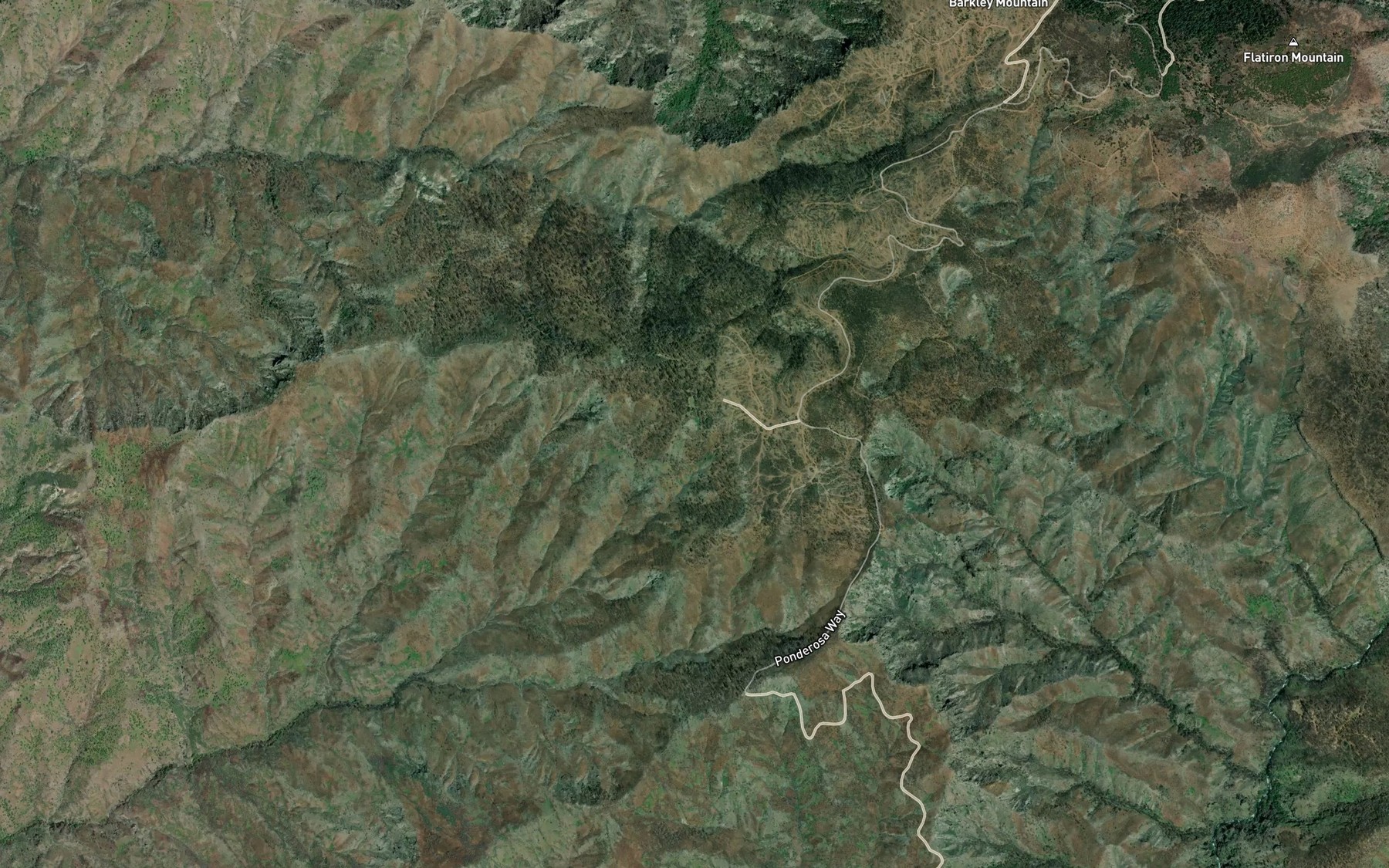 Satellite map of the Obe Fields Spring