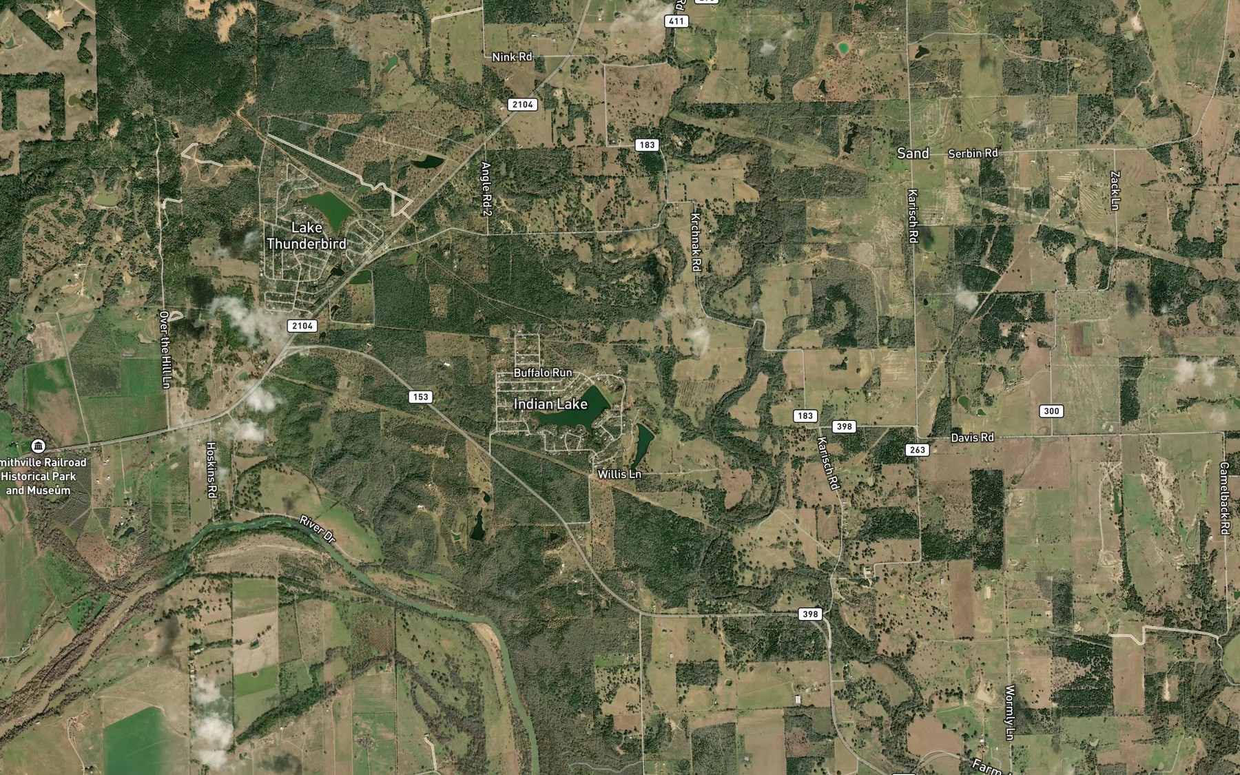 Satellite map of the Indian Lake