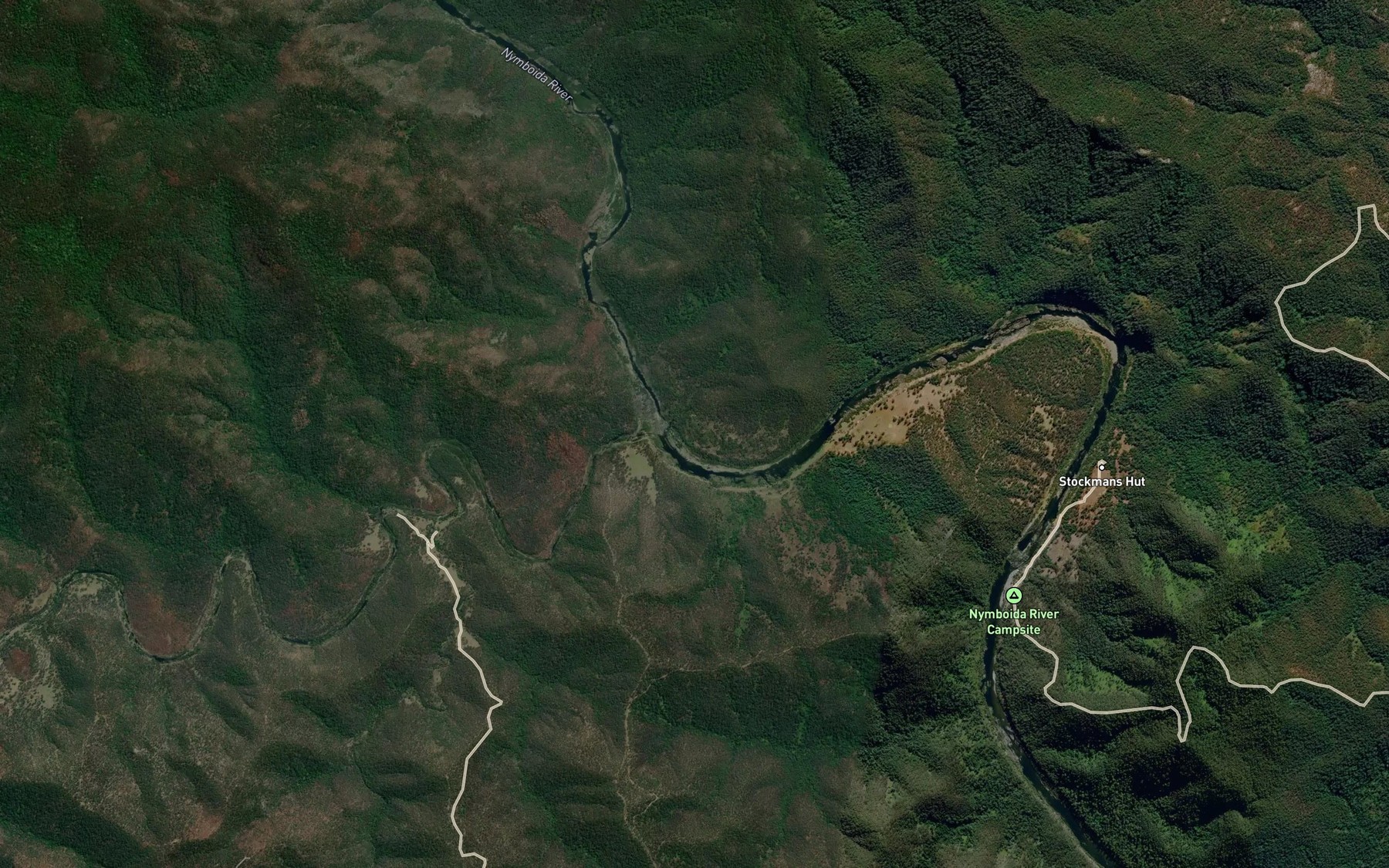 Satellite map of the Cunglebung Creek