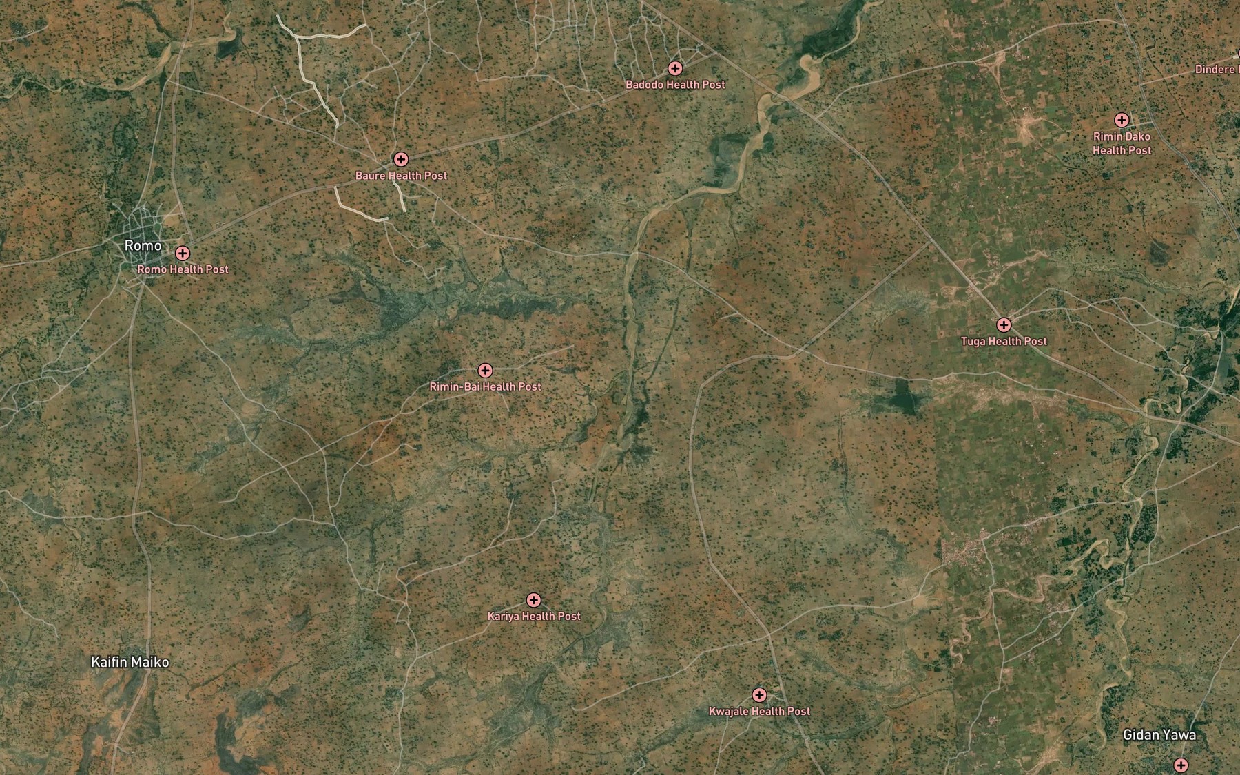 Satellite map of the River Mahongola