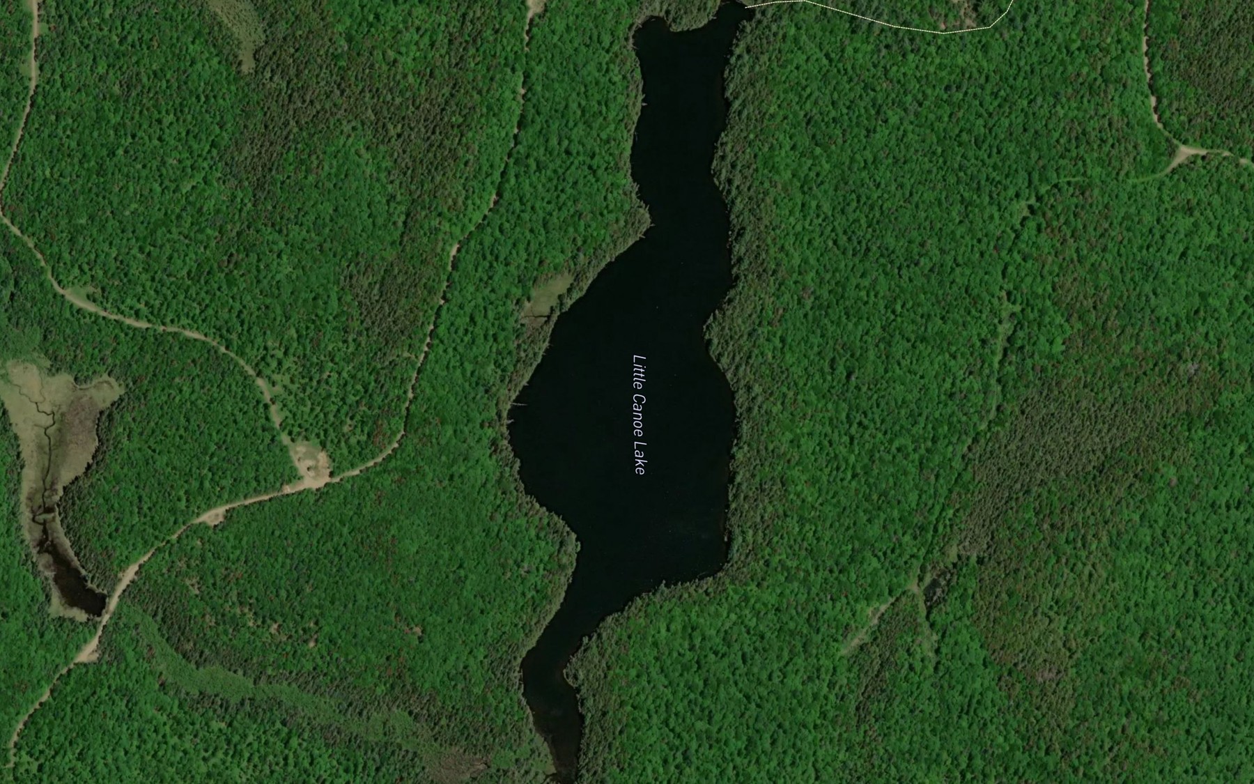 Satellite map of the Little Canoe Lake