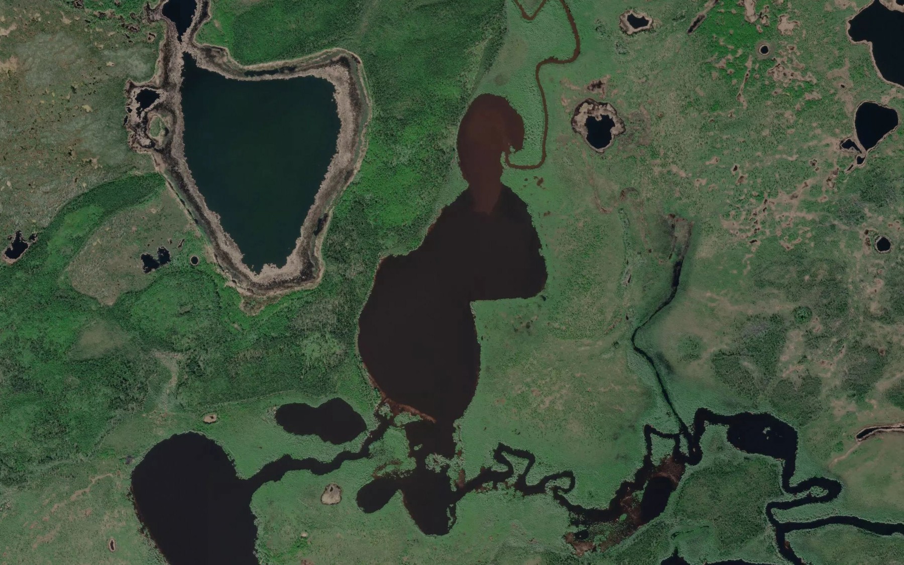 Satellite map of the Geese Lake