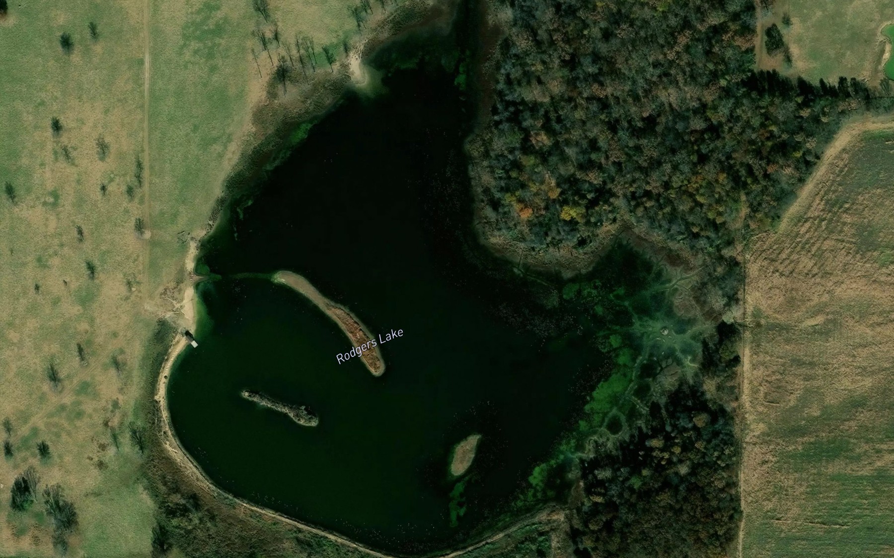 Satellite map of the Rodgers Lake