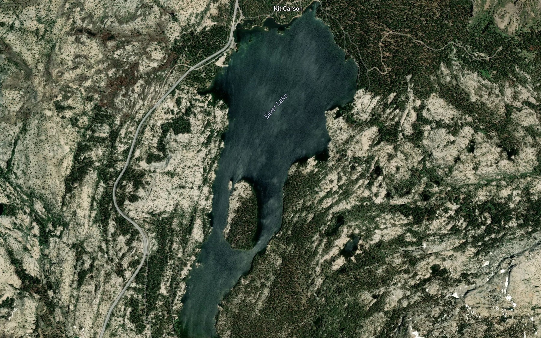 Satellite map of the Silver Lake