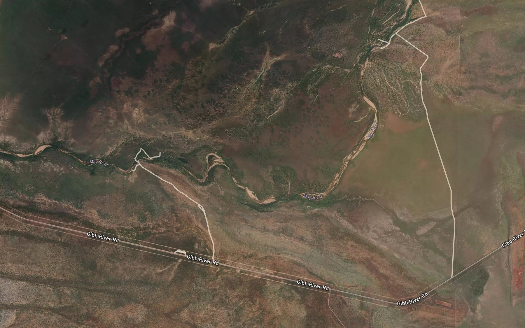 Satellite map of the Pear Creek