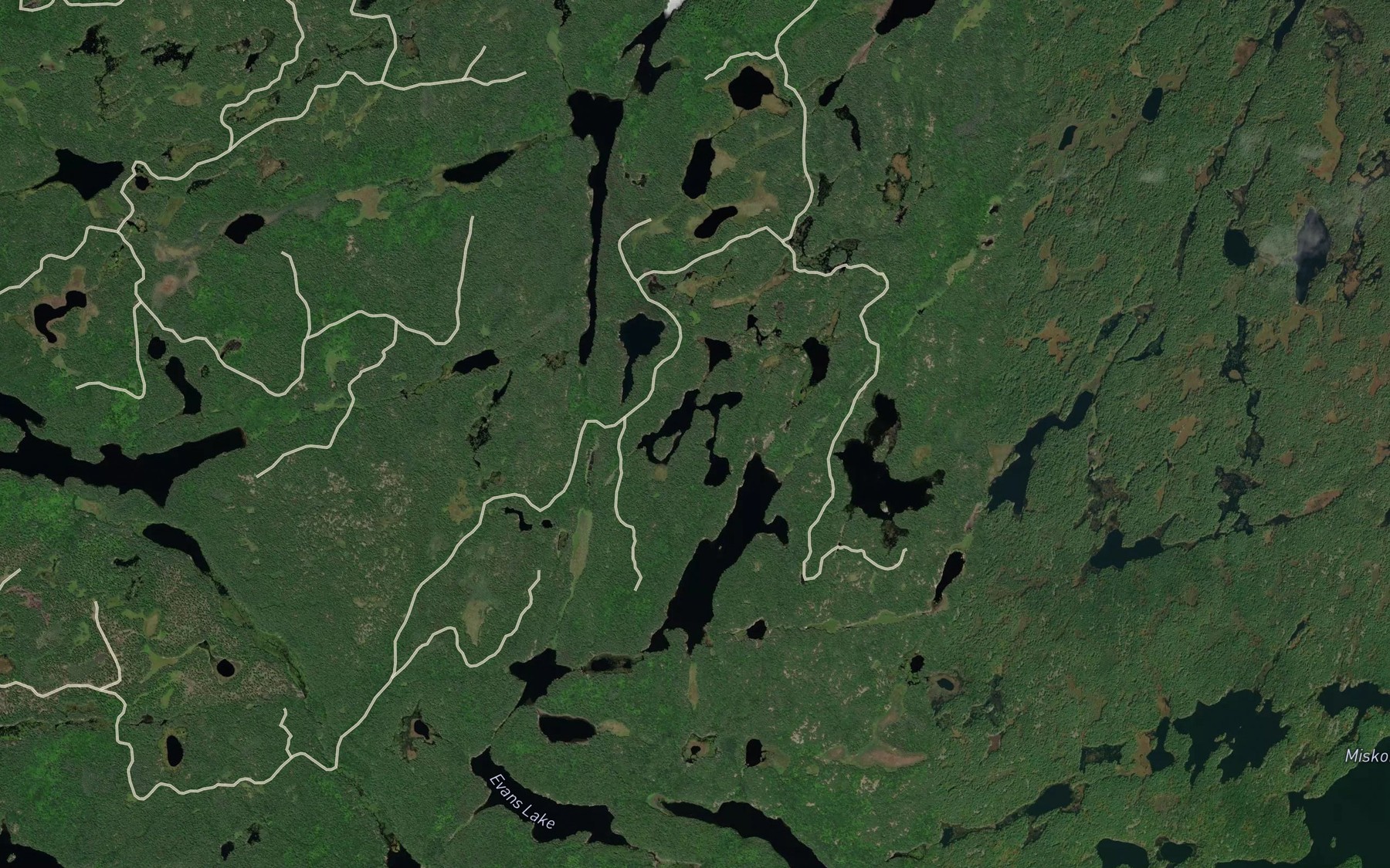Satellite map of the Seesee Lake