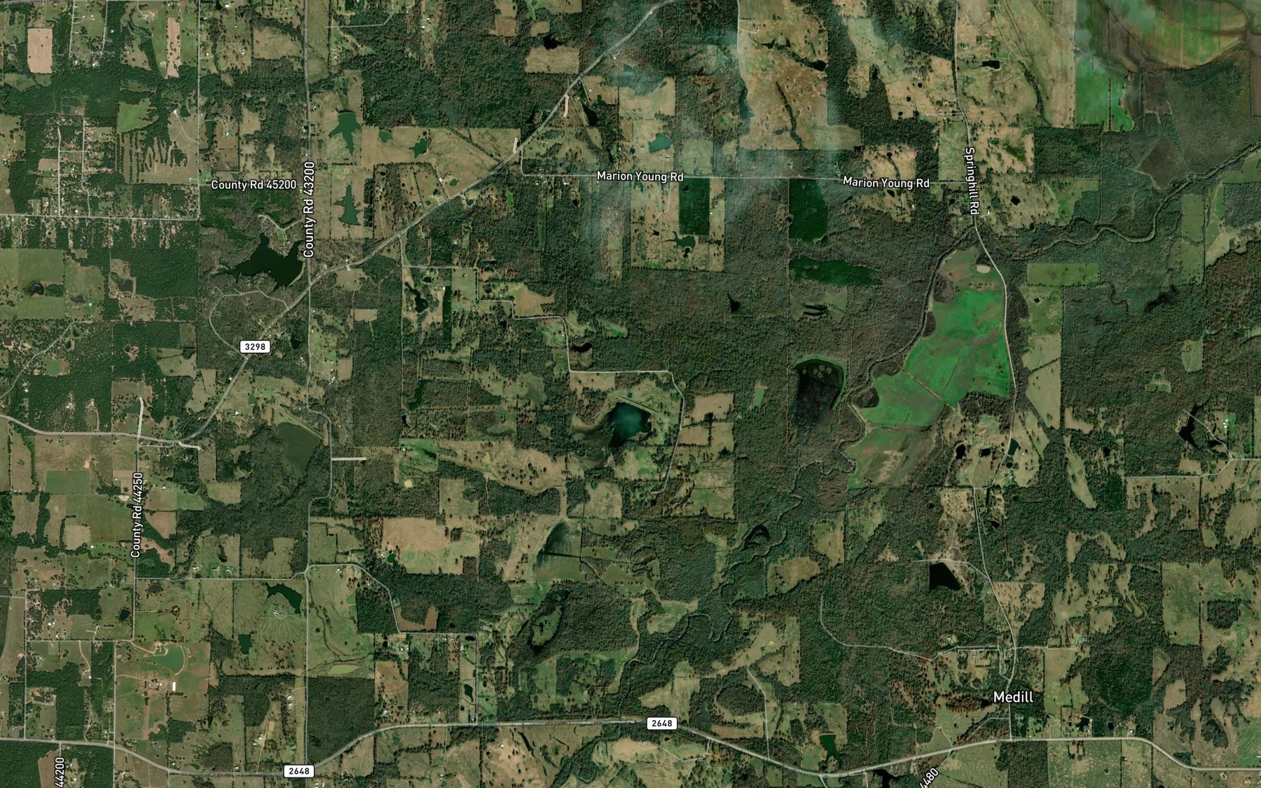 Satellite map of the Soil Conservation Service Site 18 Reservoir