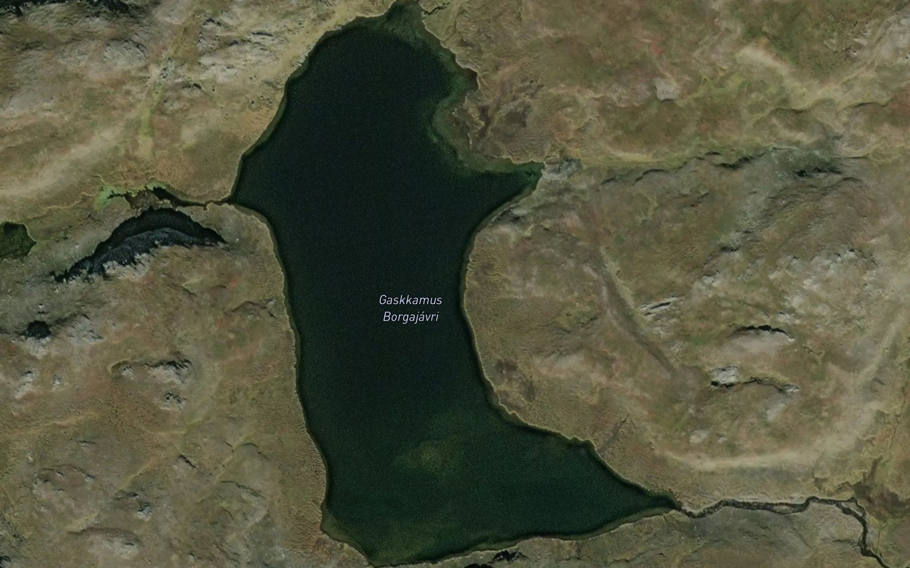 Satellite map of the Gaskkamus Borgajavri
