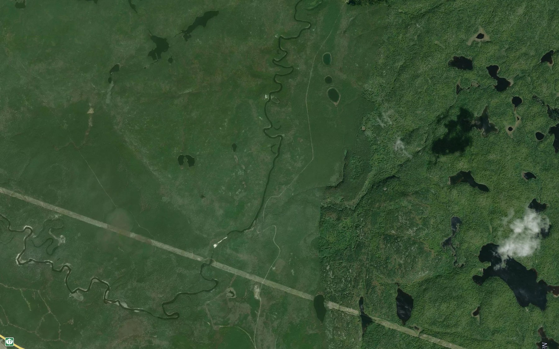 Satellite map of the Uncle Tom Creek