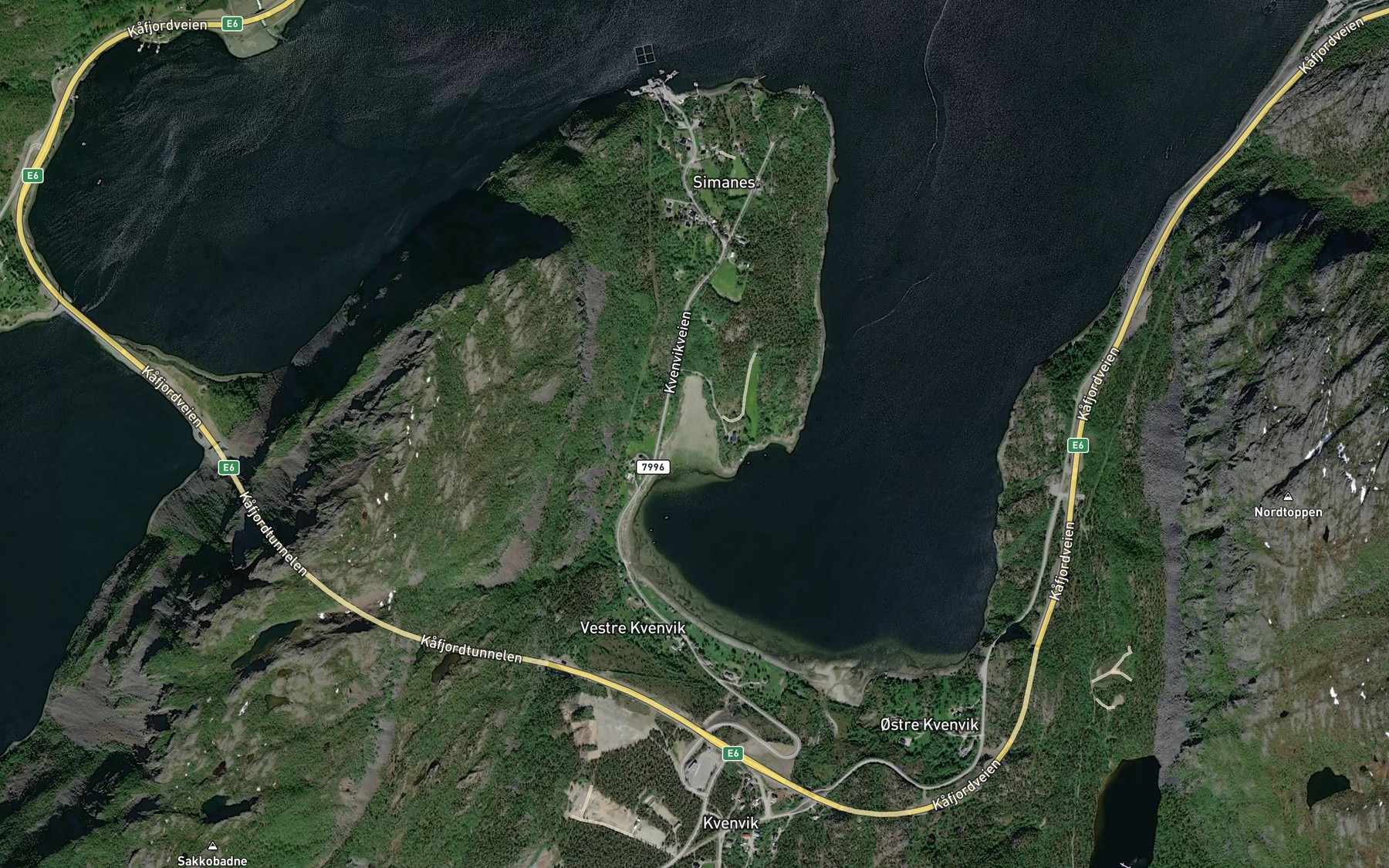 Satellite map of the Reassebahta