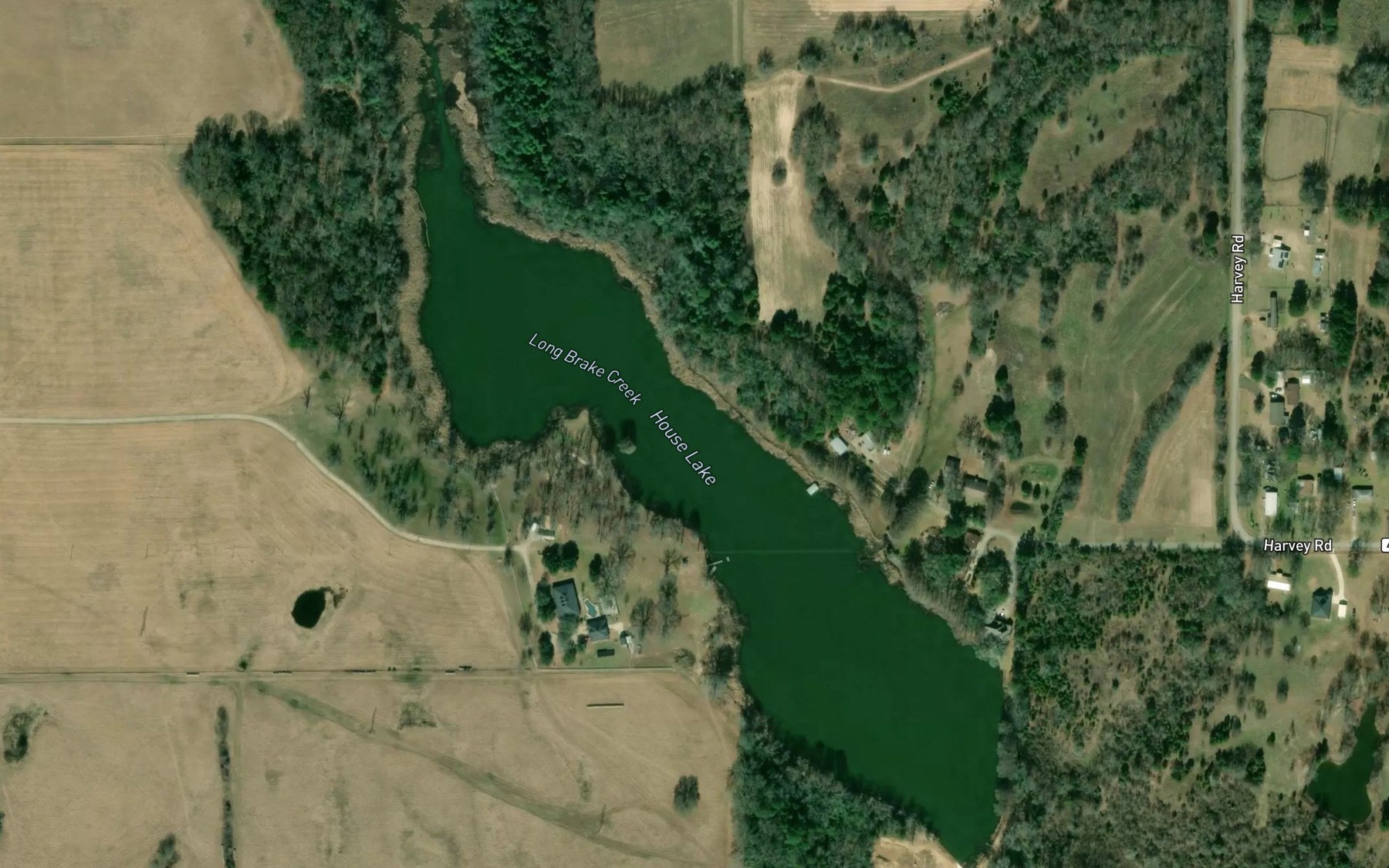 Satellite map of the House Lake