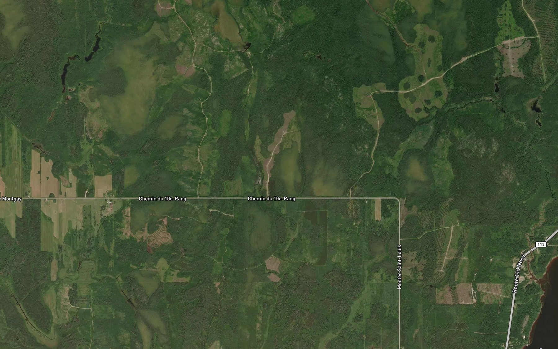Satellite map of the Cours d'eau Fortier