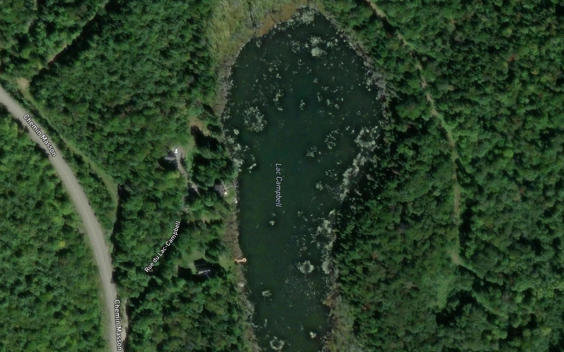 Satellite map of the Lac Campbell