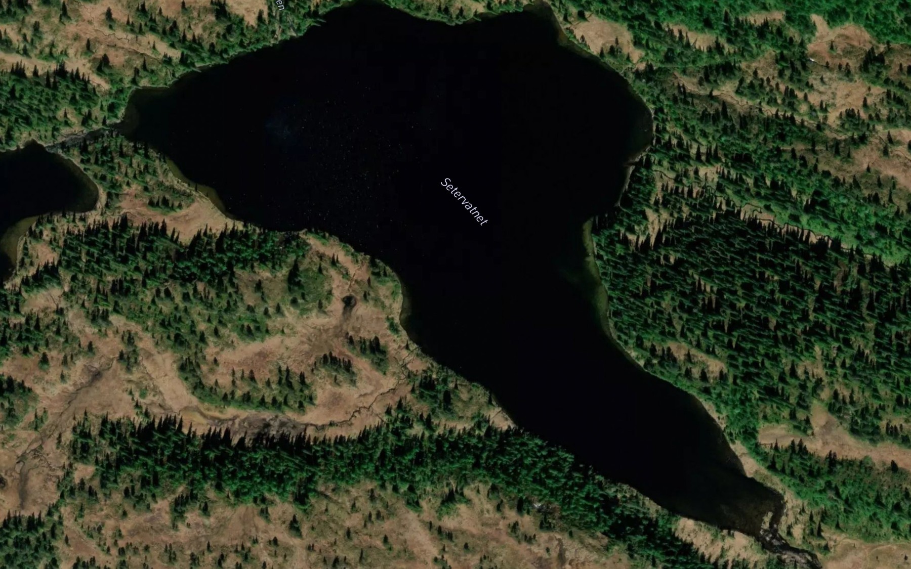 Satellite map of the Saetervatnet