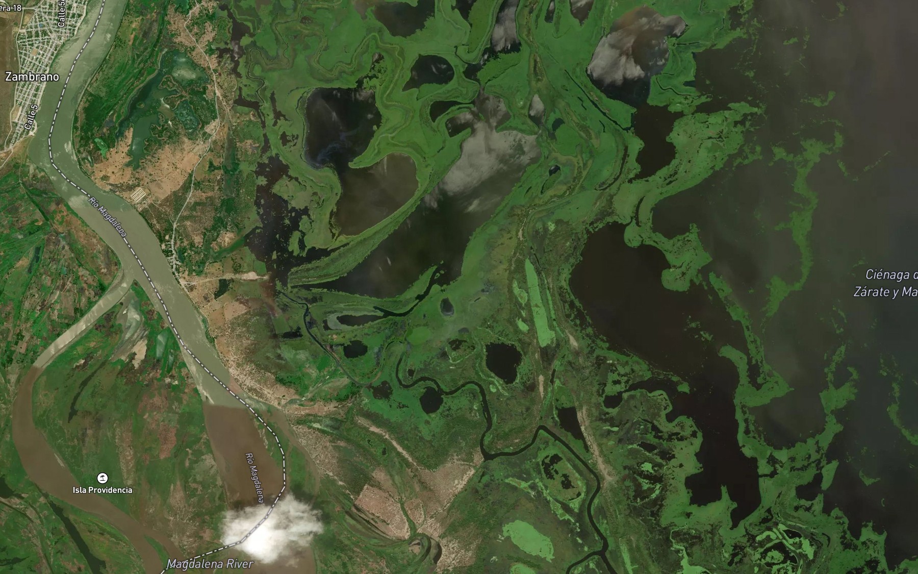 Satellite map of the Cano Manslar