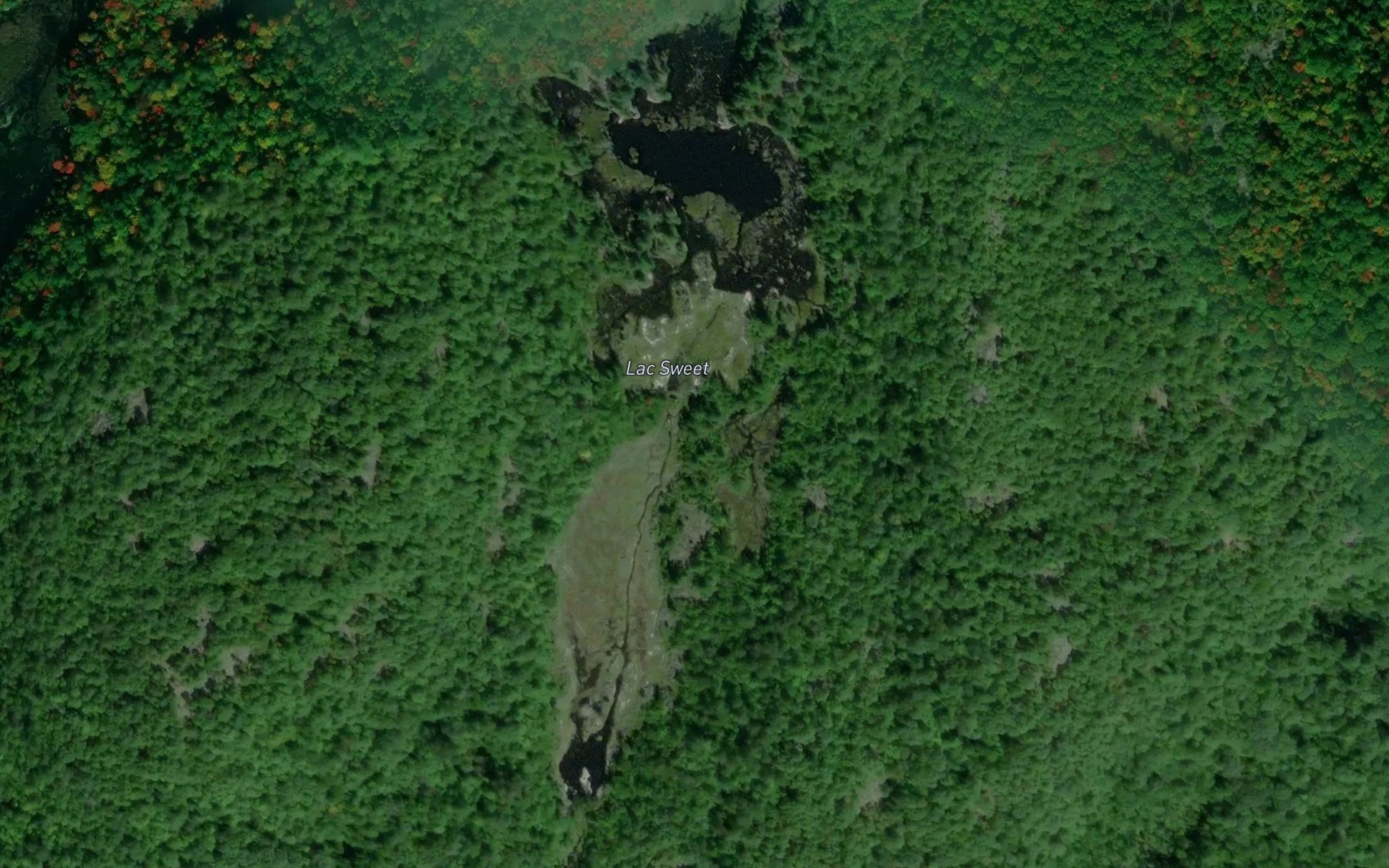 Satellite map of the Lac Sweet
