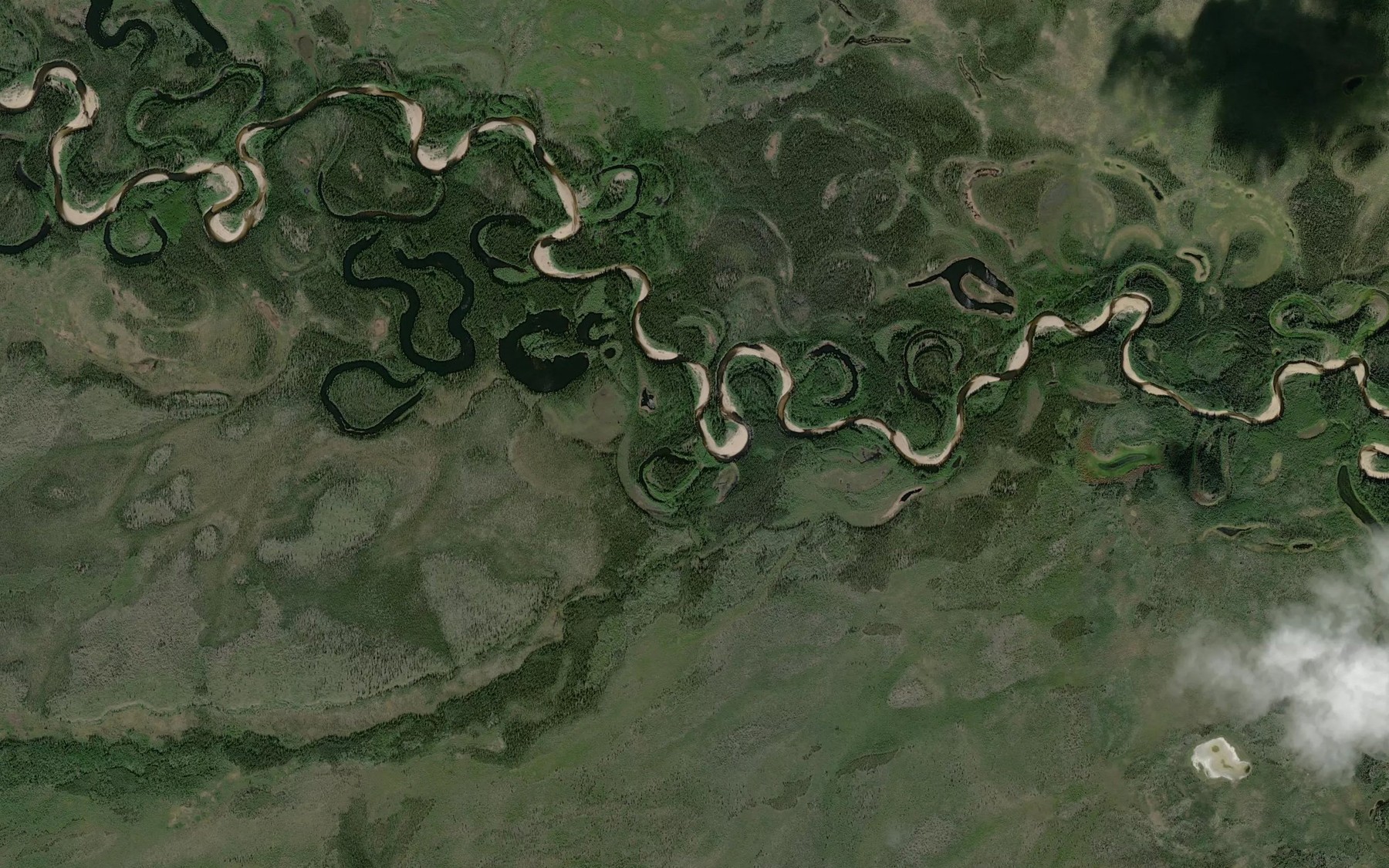 Satellite map of the Thirtytwo Mile Creek