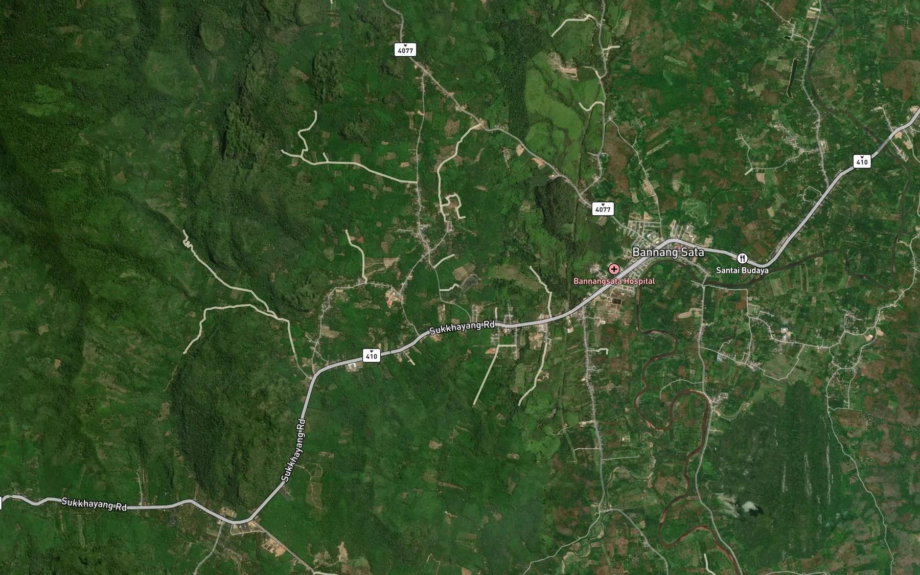 Satellite map of the Khlong Cho Pan Tang
