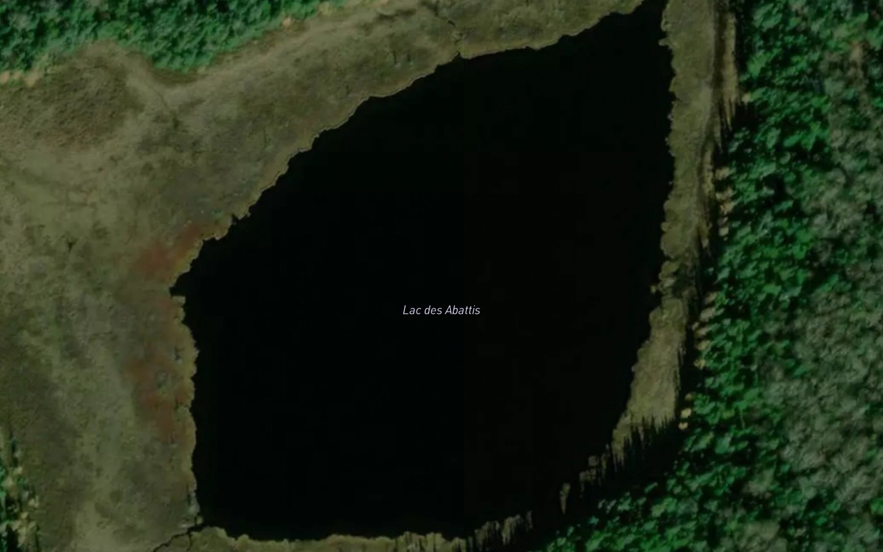 Satellite map of the Lac des Abattis