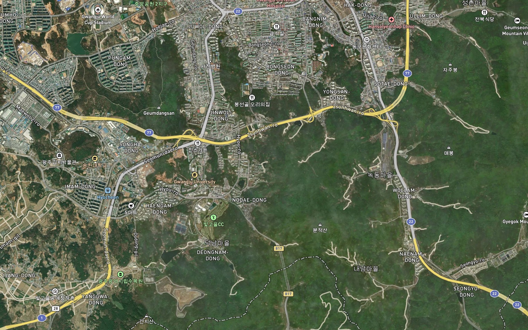 Satellite map of the Hodeokje