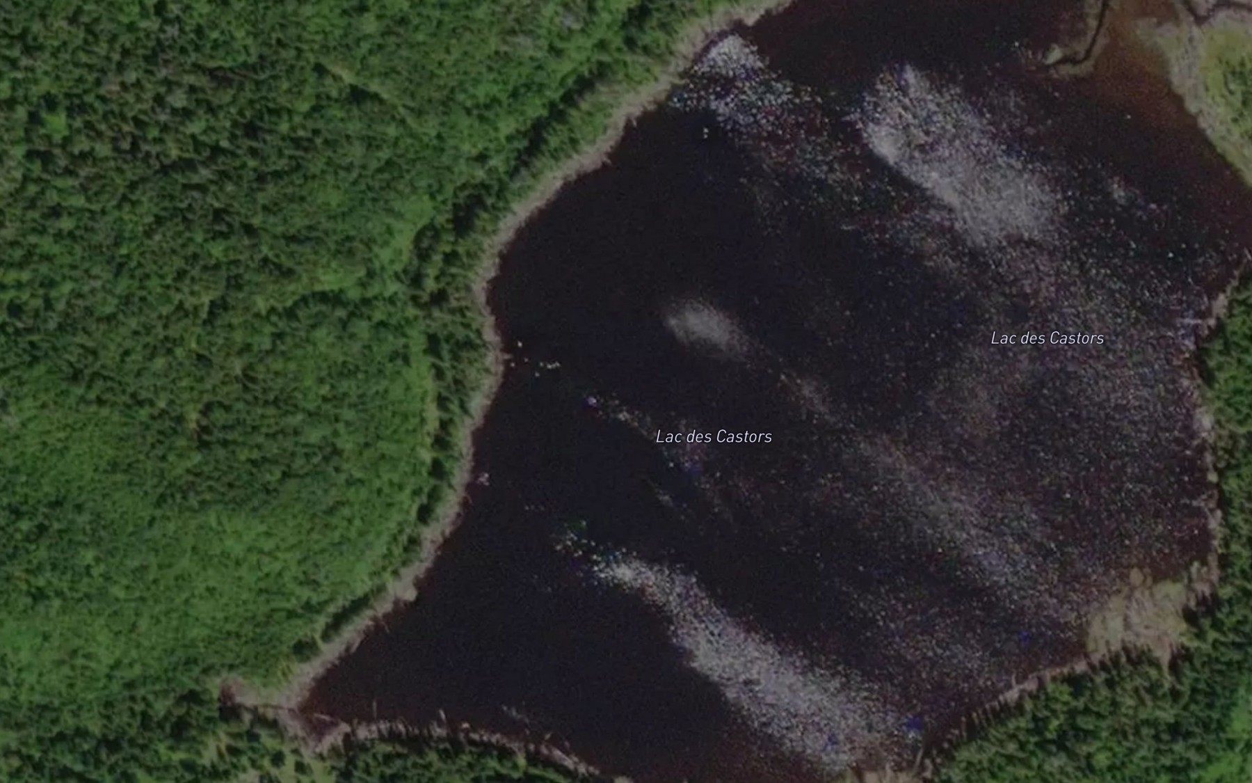 Satellite map of the Lac des Castors