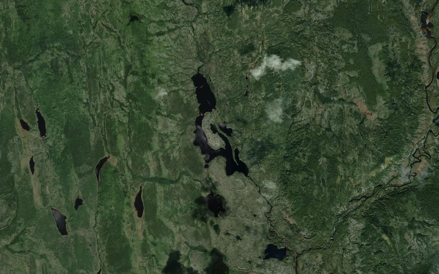 Satellite map of the Lac Ti-Nel