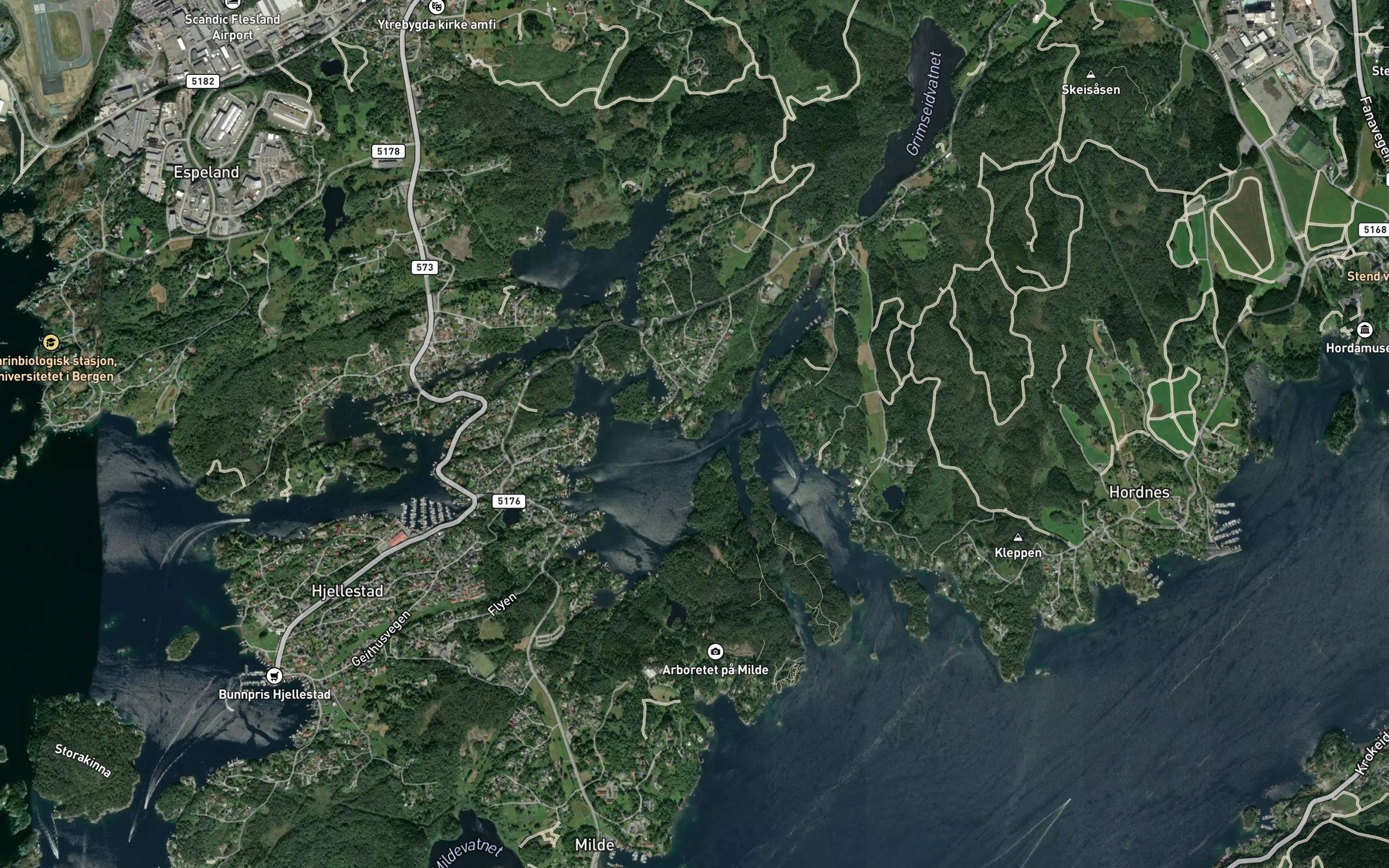 Satellite map of the Kobbeneset