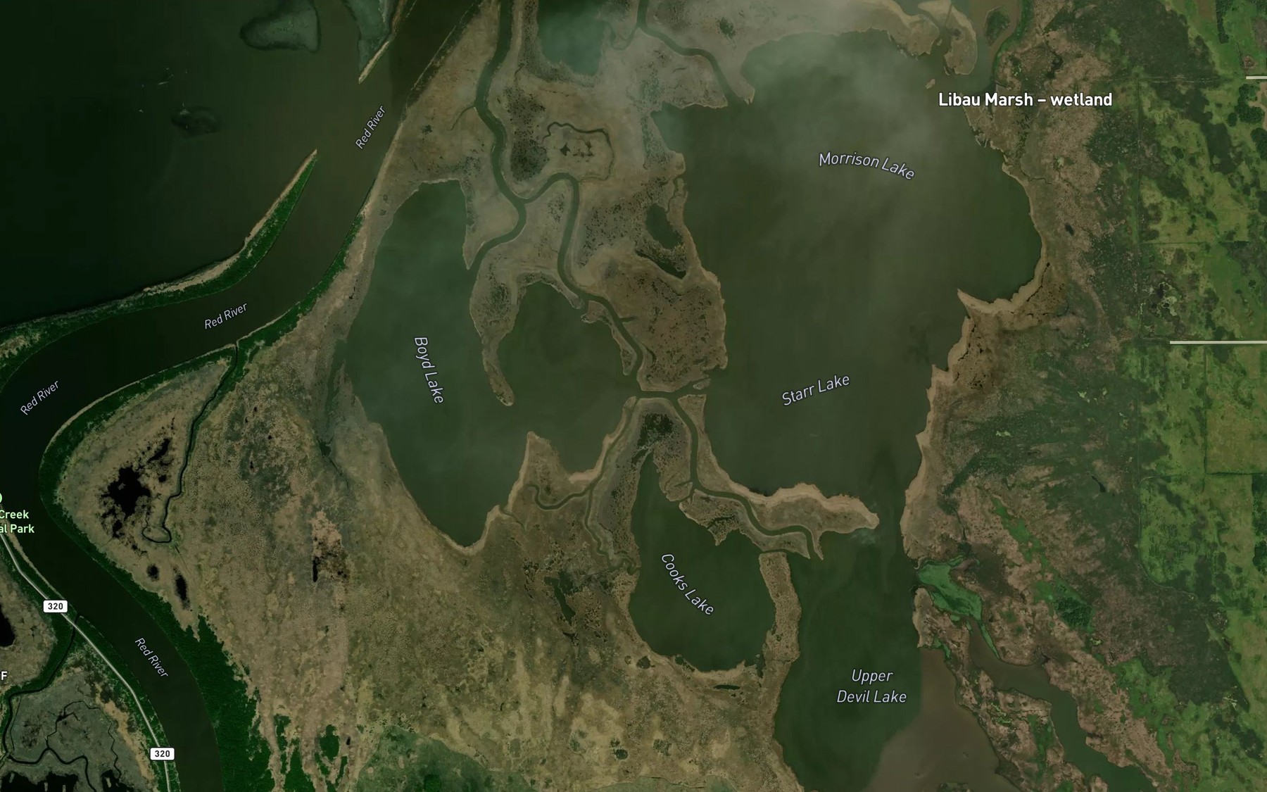 Satellite map of the Cooks Creek