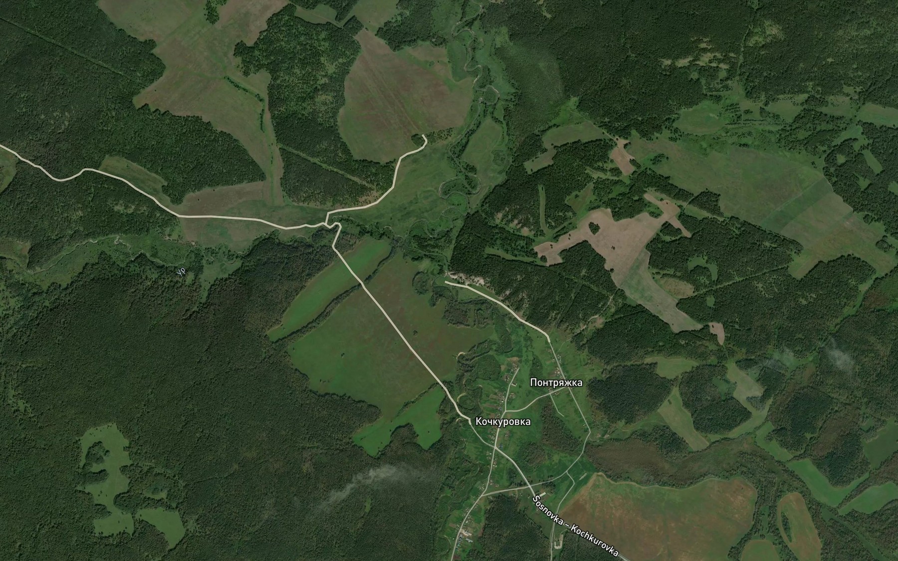 Satellite map of the Biryulya