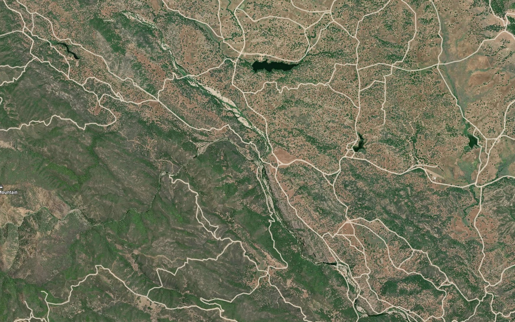 Satellite map of the Los Burros Creek