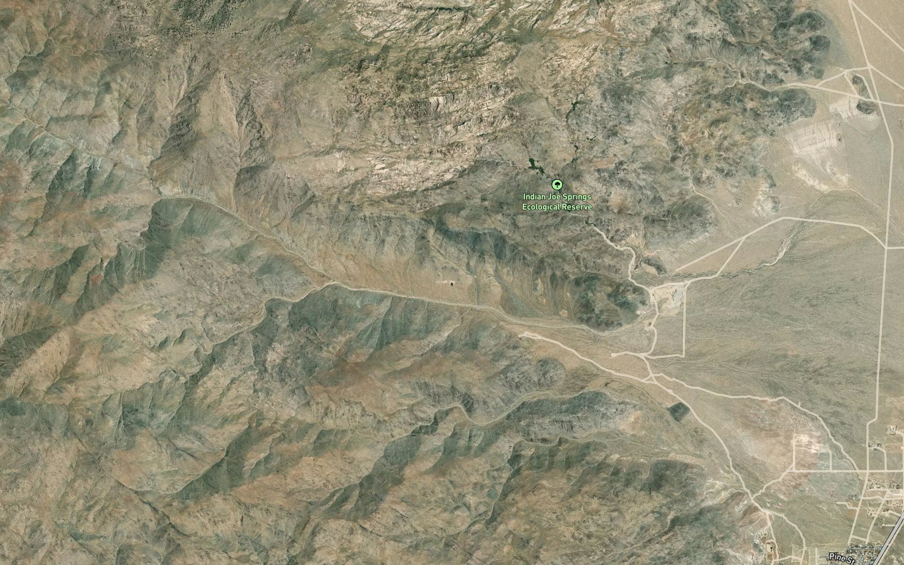 Satellite map of the Christmas Spring